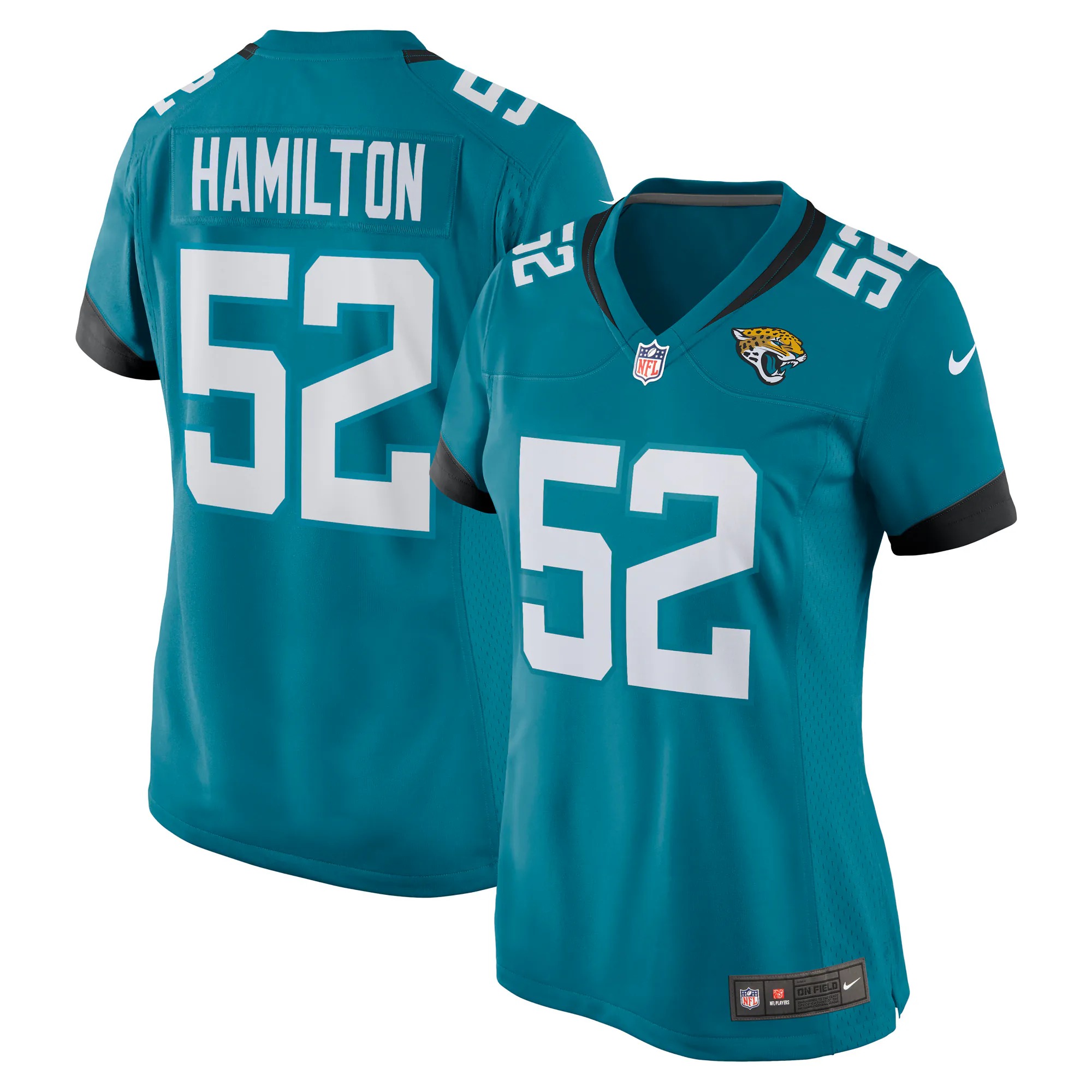 Hunk Wear - DaVon Hamilton Jacksonville Jaguars Nike Women's Game Jersey - Teal