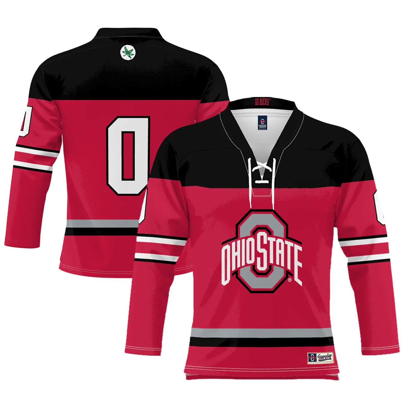 Hunk Wear - #0 Ohio State Buckeyes GameDay Greats Youth Women's Hockey Jersey - Scarlet