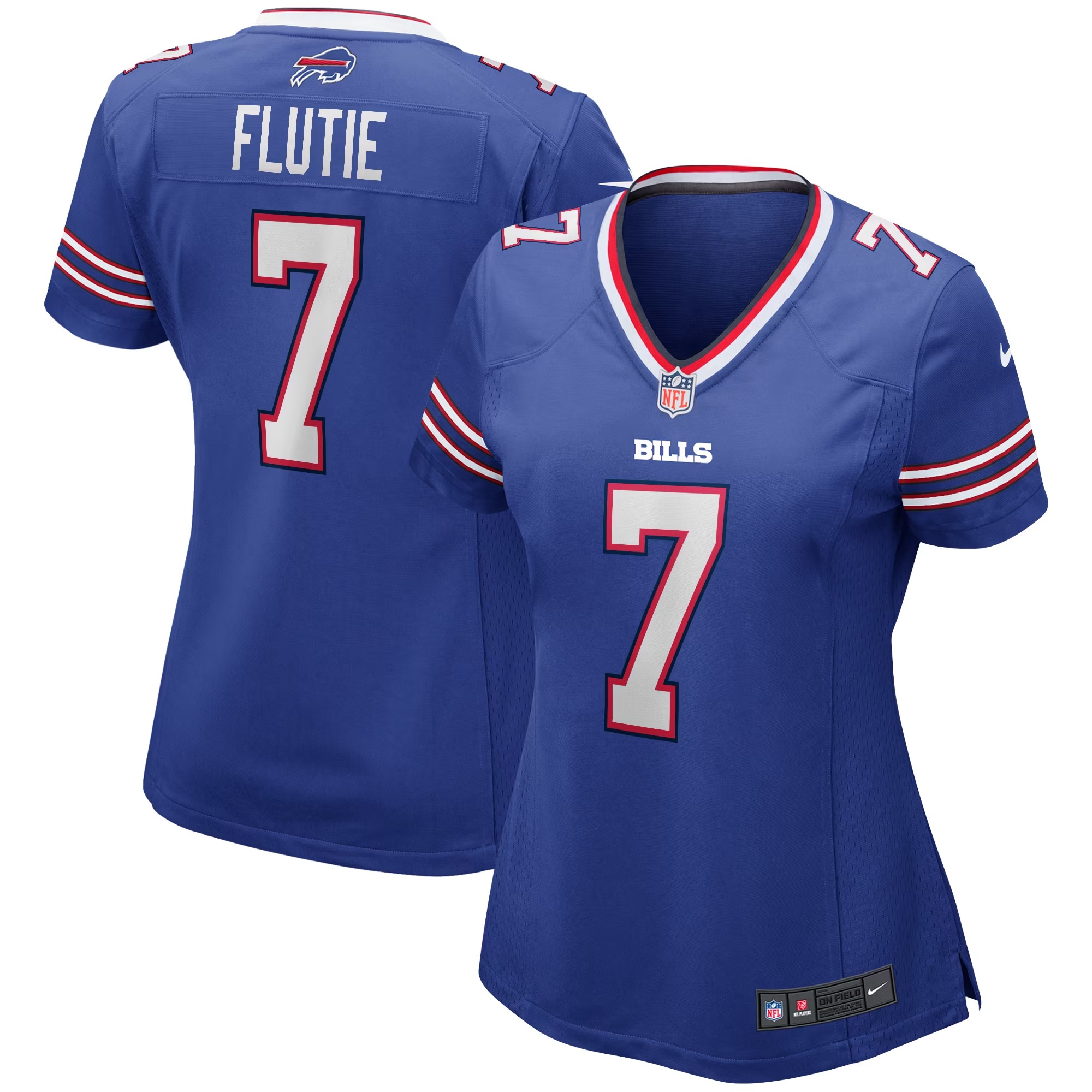 Hunk Wear - Doug Flutie Buffalo Bills Nike Women's Game Retired Player Jersey - Royal