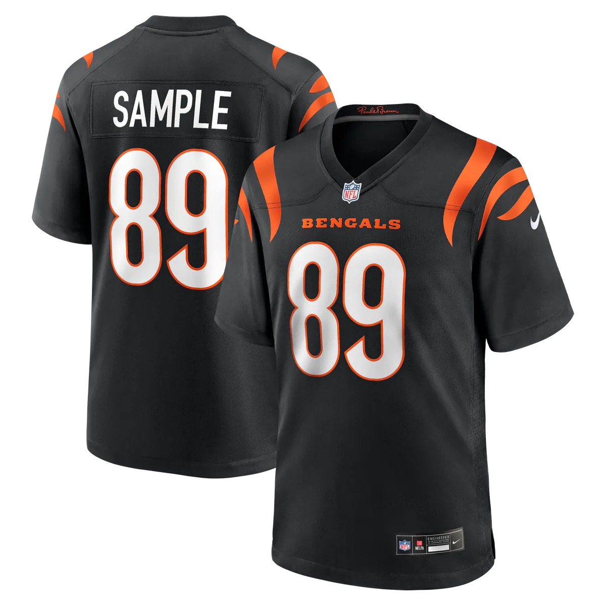 Hunk Wear - Drew Sample Cincinnati Bengals Nike Game Jersey - Black