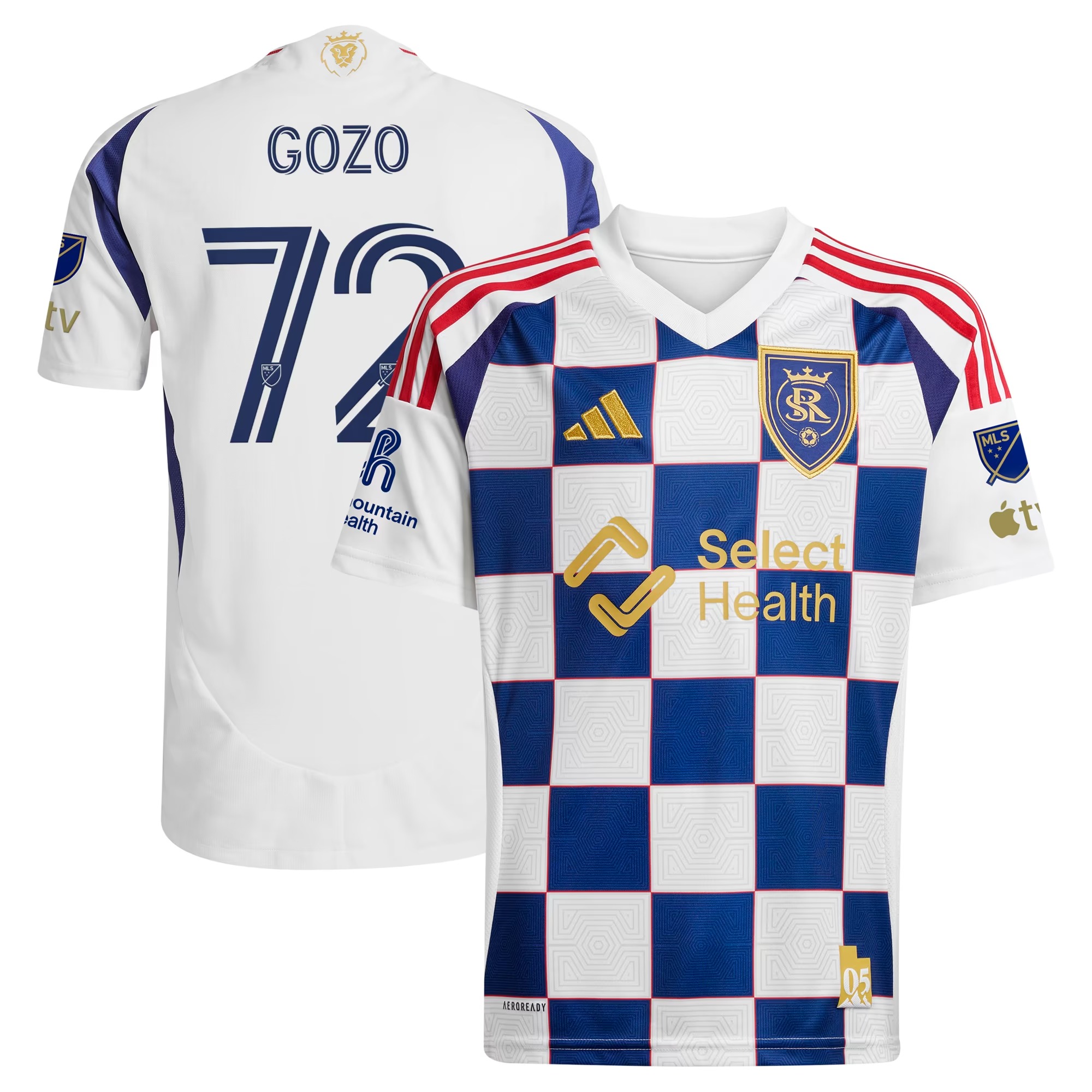 Hunk Wear - Zavier Gozo Real Salt Lake adidas 2025 Grid City On-Field Authentic Jersey - White