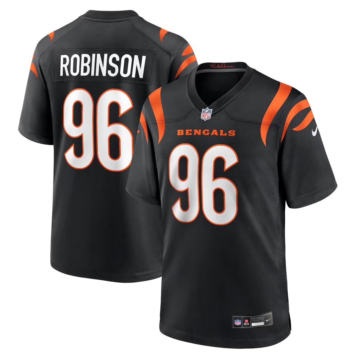 Hunk Wear - Landon Robinson Cincinnati Bengals Nike Team Game Jersey - Black