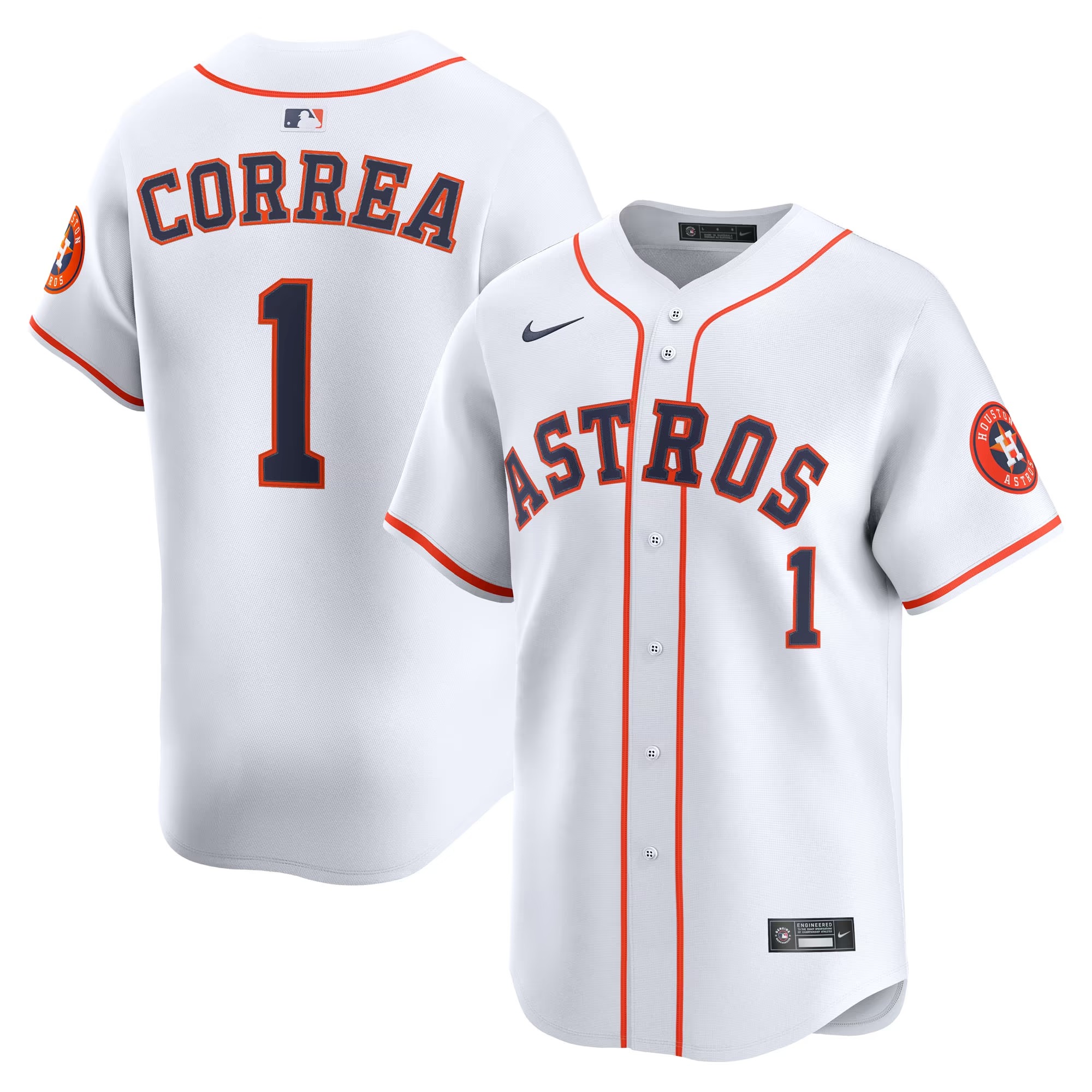Hunk Wear - Carlos Correa Houston Astros Nike Home Limited Player Jersey - White