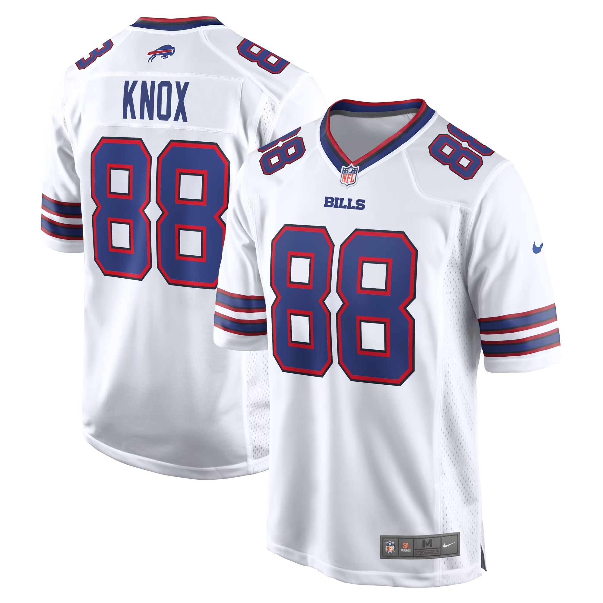 Hunk Wear - Dawson Knox Buffalo Bills Nike Away Game Player Jersey - White