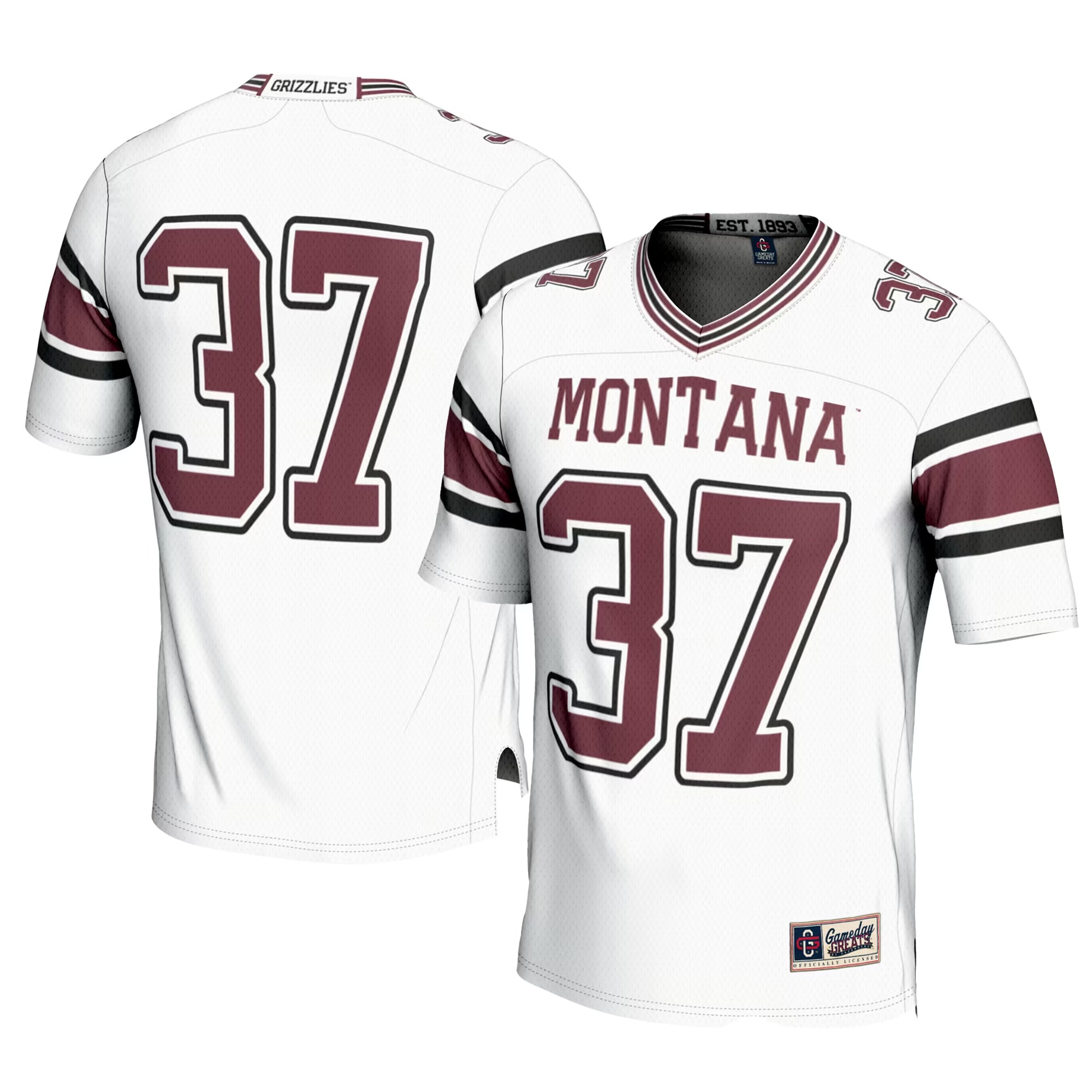 Hunk Wear - #1 Montana Grizzlies GameDay Greats Youth Football Jersey - White