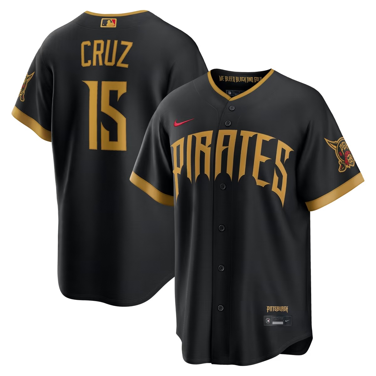 Hunk Wear - Oneil Cruz Pittsburgh Pirates Nike 2026 City Connect Stadium Jersey - Black