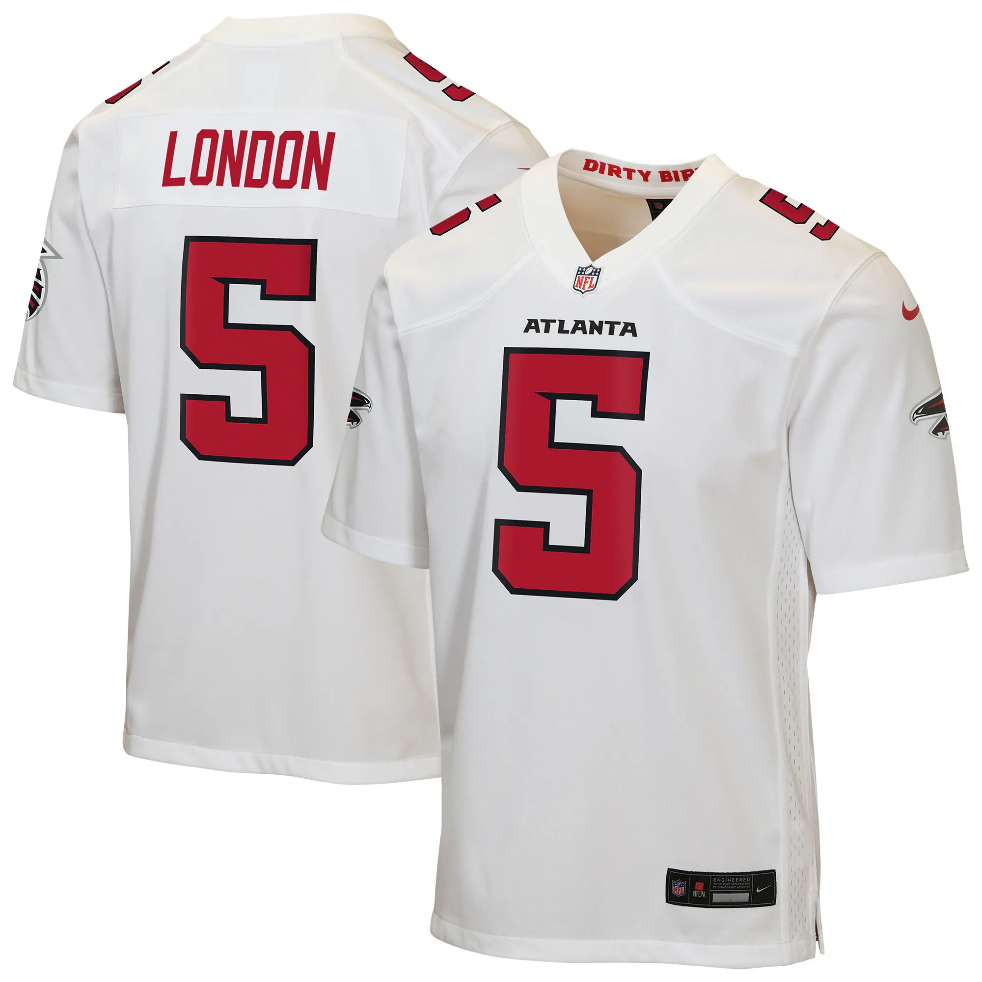 Hunk Wear - Drake London Atlanta Falcons Nike Youth Game Jersey - White