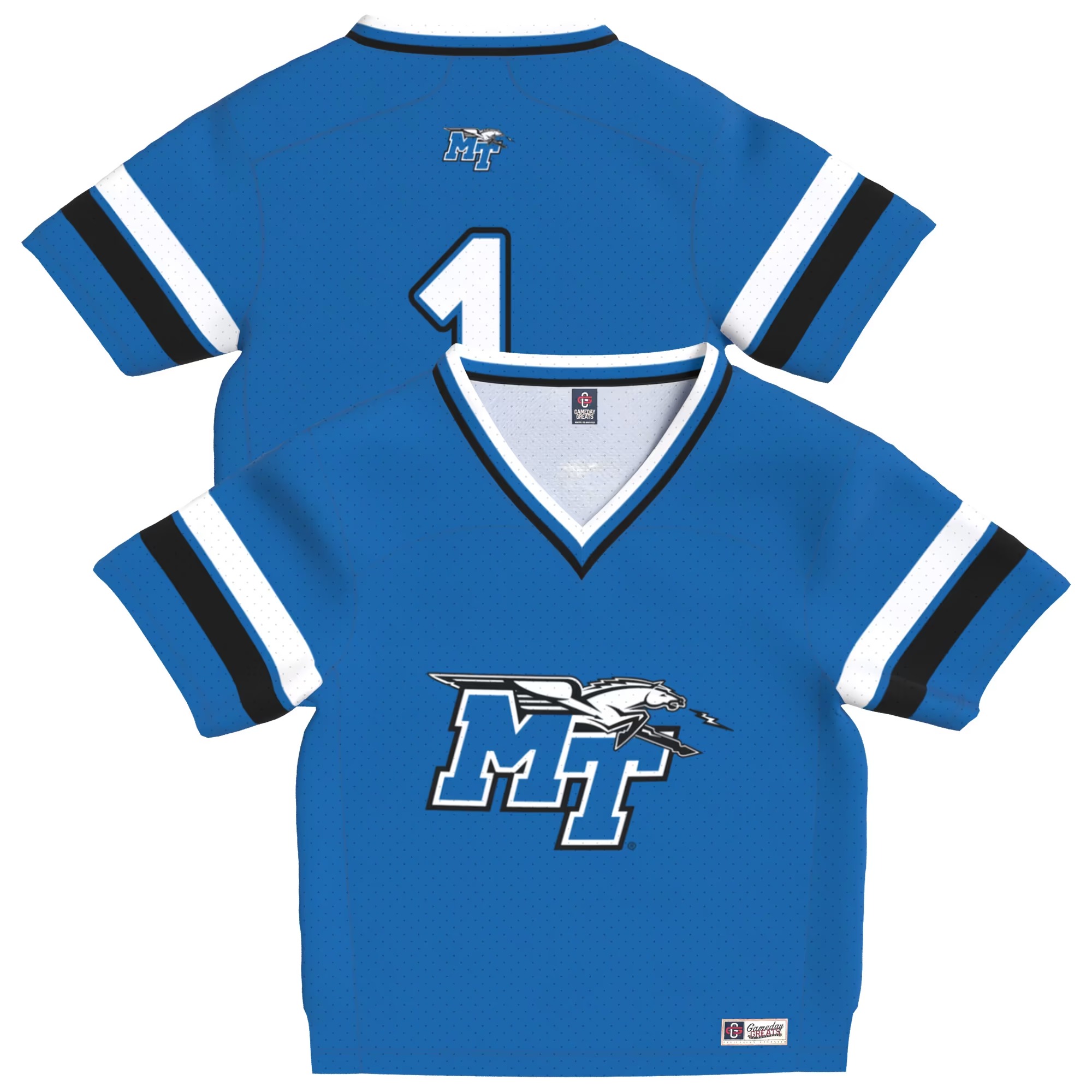 Hunk Wear - MTSU Blue Raiders GameDay Greats Infant Lightweight Collegiate Football Fashion Jersey - Royal