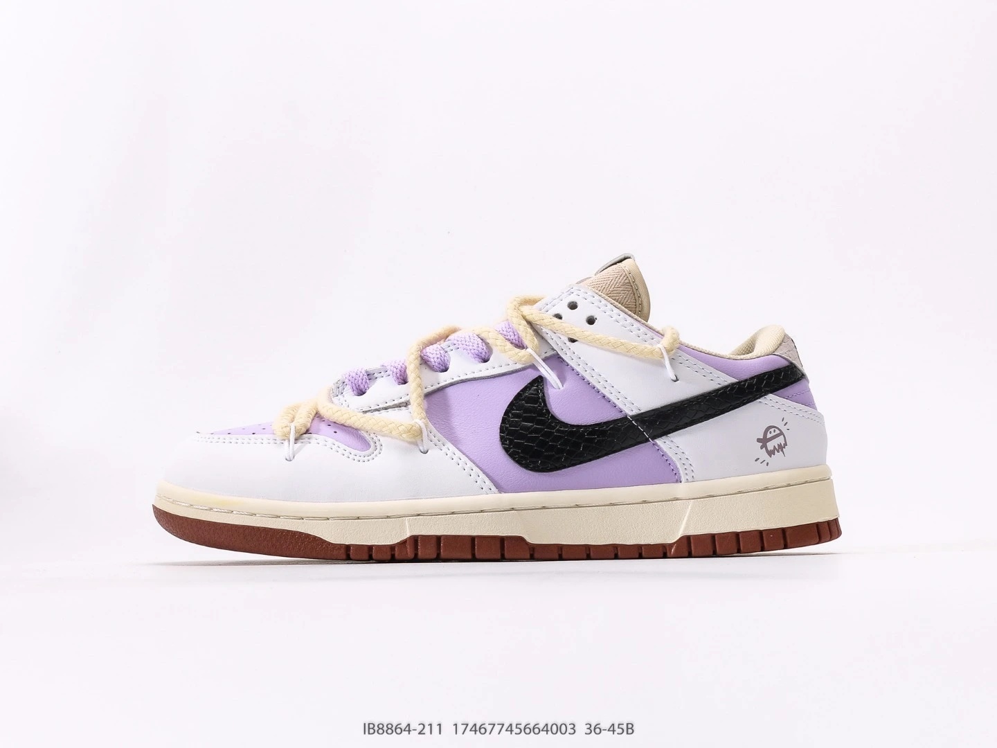 Nike Dunk Low Lilac White Leather Sneakers IB8864-211
