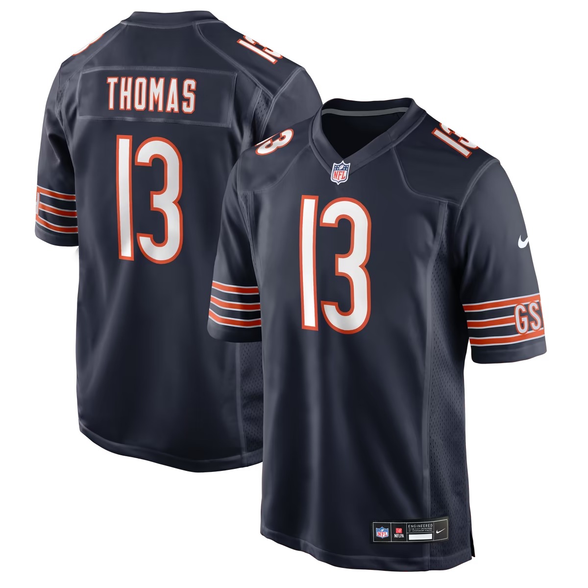 Hunk Wear - Zavion Thomas Chicago Bears Nike Team Game Jersey - Navy
