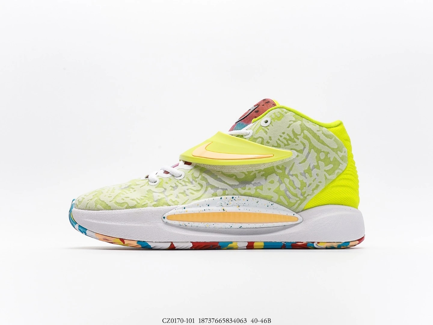 Nike KD 14 Basketball Shoes Light Green Multi-Color CZ0170-101