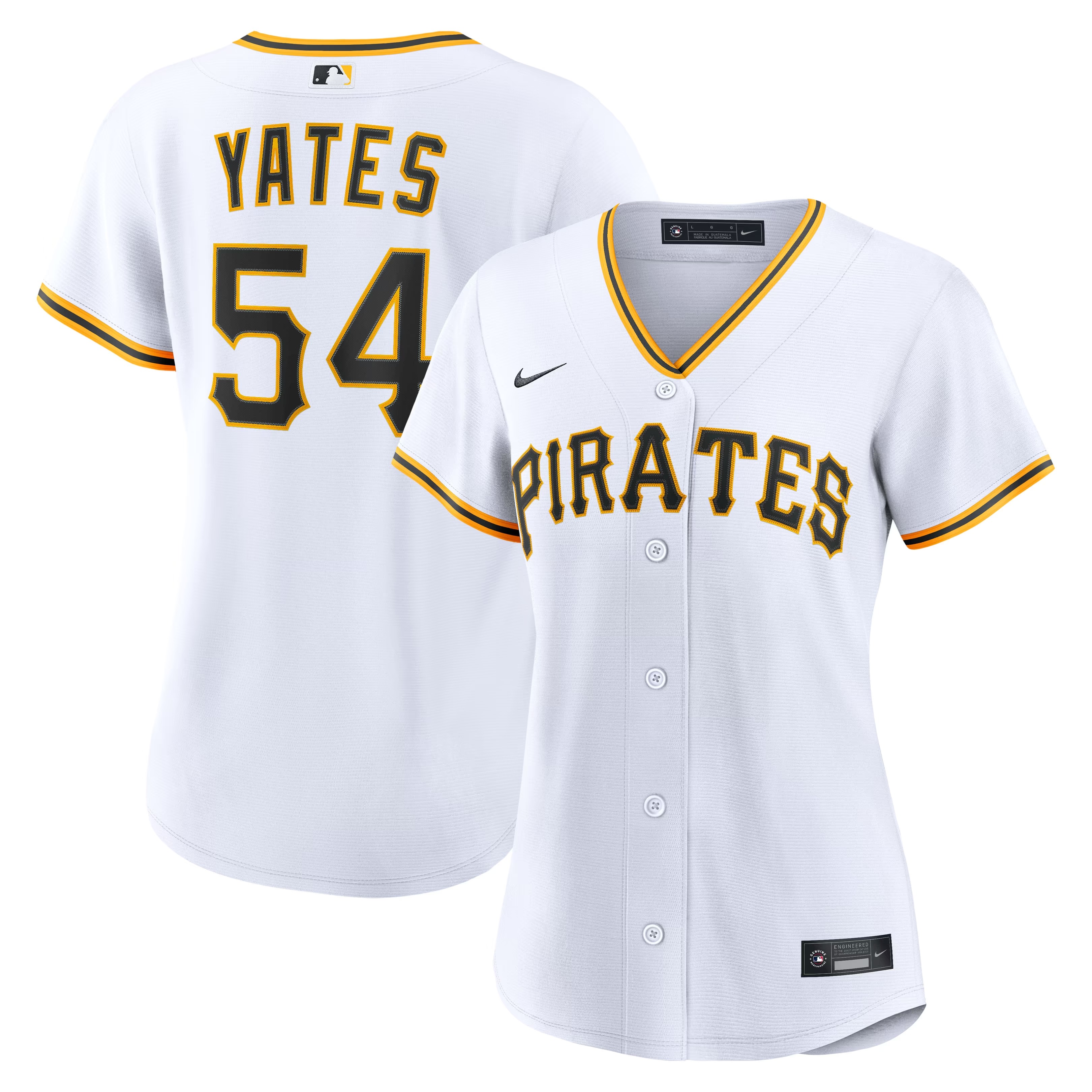 Hunk Wear - Kirby Yates Pittsburgh Pirates Nike Women's Home Replica Jersey - White