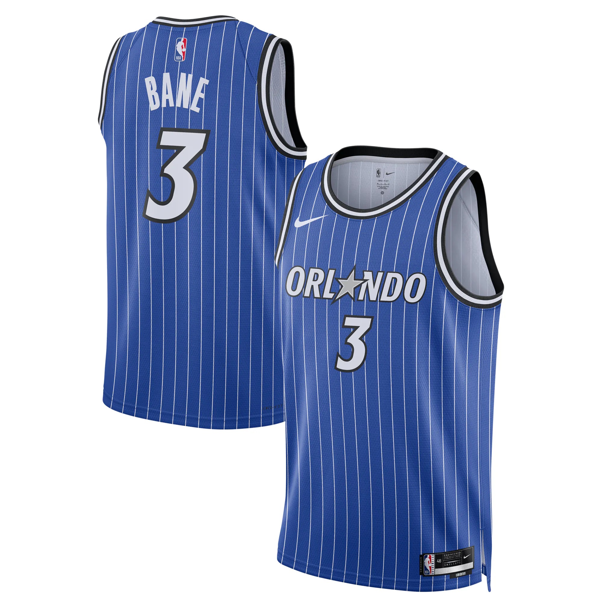 Hunk Wear - Desmond Bane Orlando Magic Nike Unisex Swingman Player Jersey - Icon Edition - Blue
