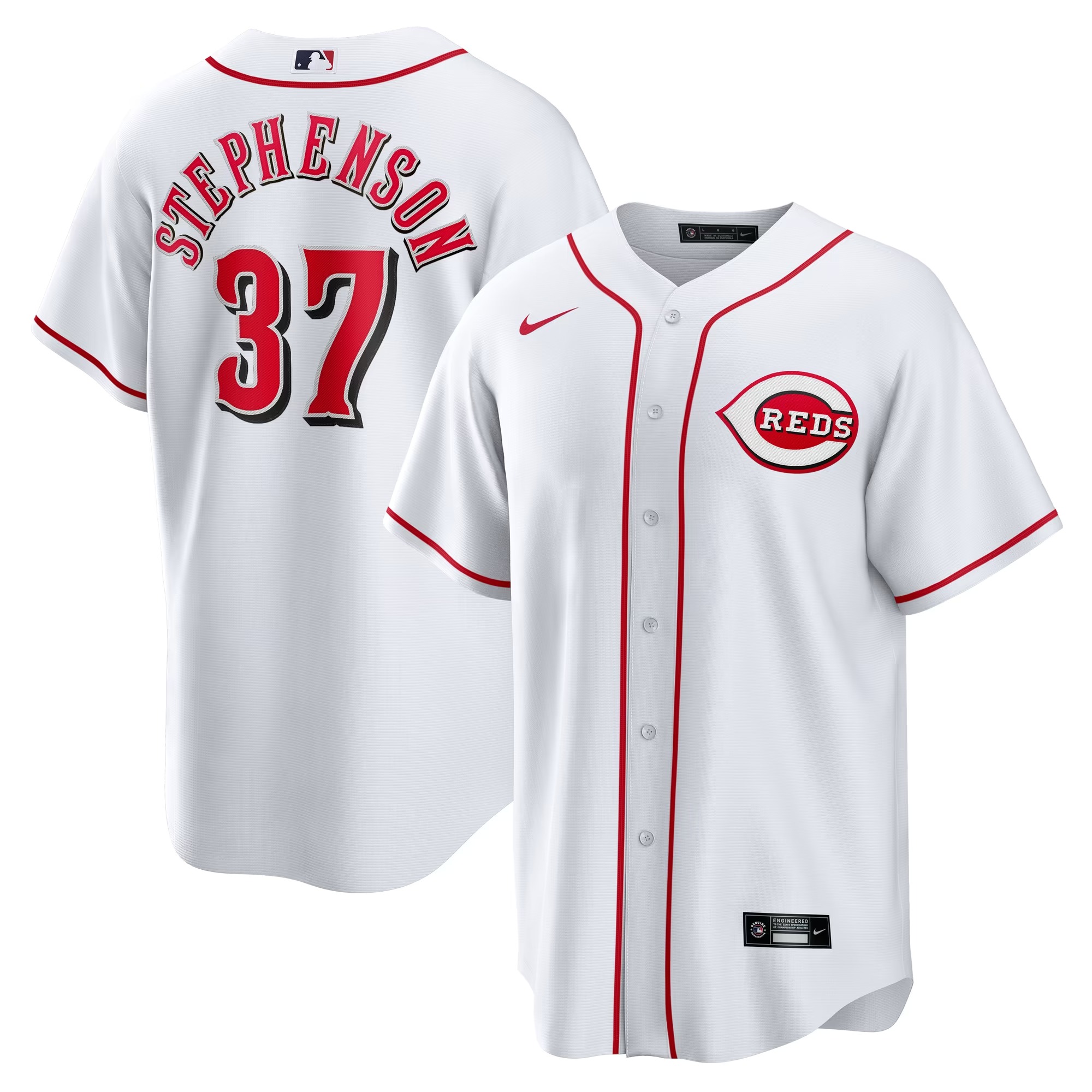 Hunk Wear - Tyler Stephenson Cincinnati Reds Nike Home Replica Jersey - White
