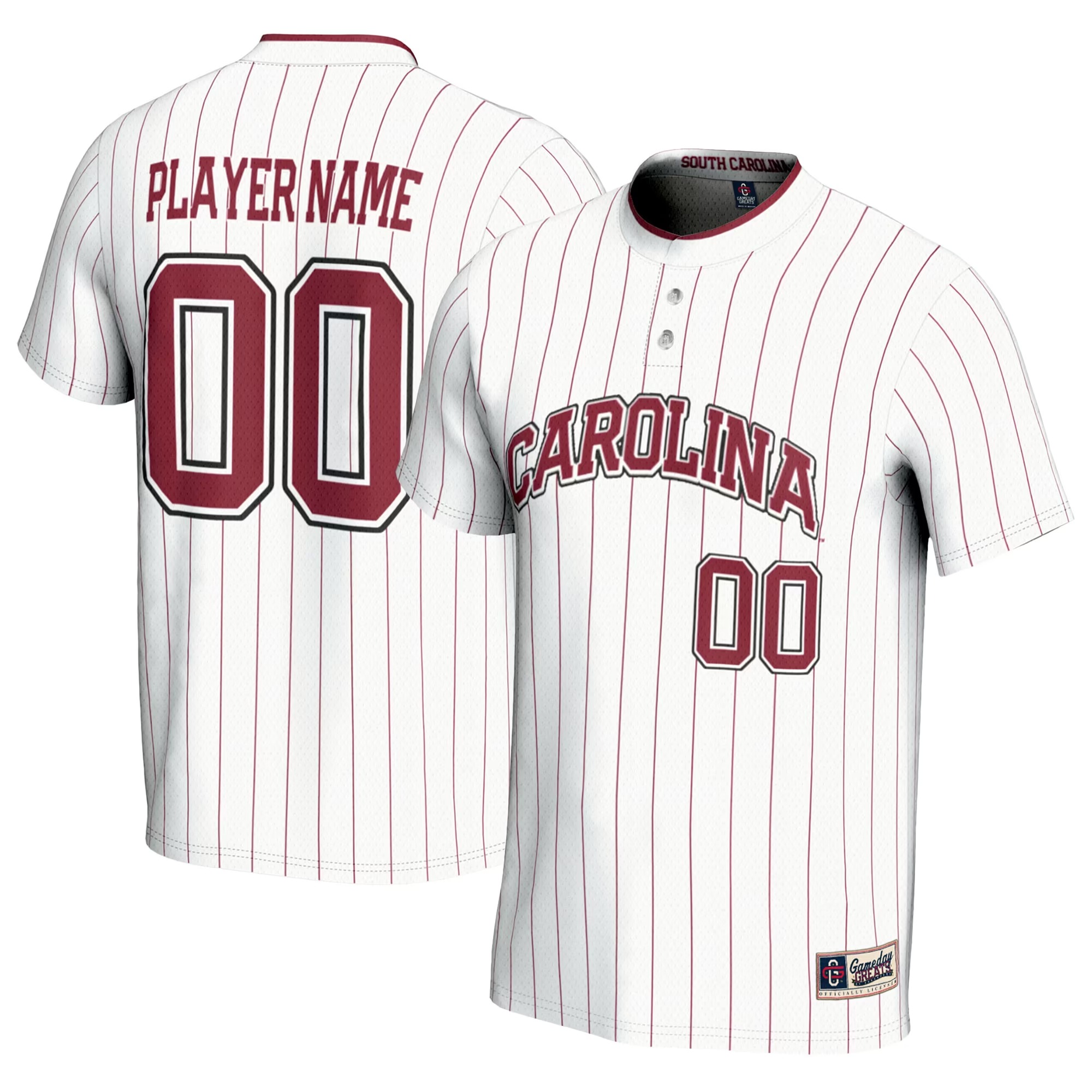 Hunk Wear - South Carolina Gamecocks GameDay Greats Youth NIL Pick-A-Player Lightweight Softball Jersey - White