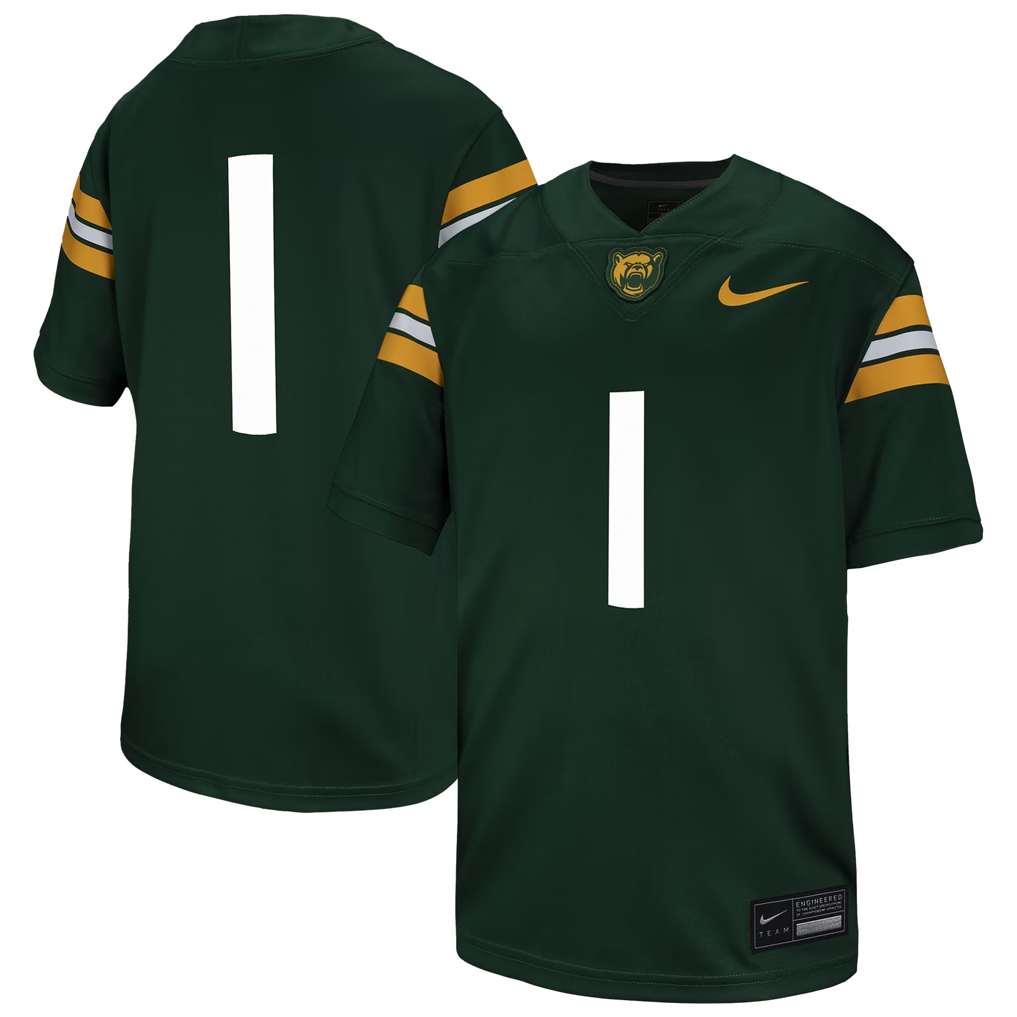 Hunk Wear - #1 Baylor Bears Nike Youth Untouchable Football Jersey - Green