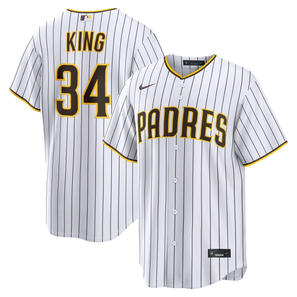Hunk Wear - Michael King San Diego Padres Nike Home Replica Jersey - White