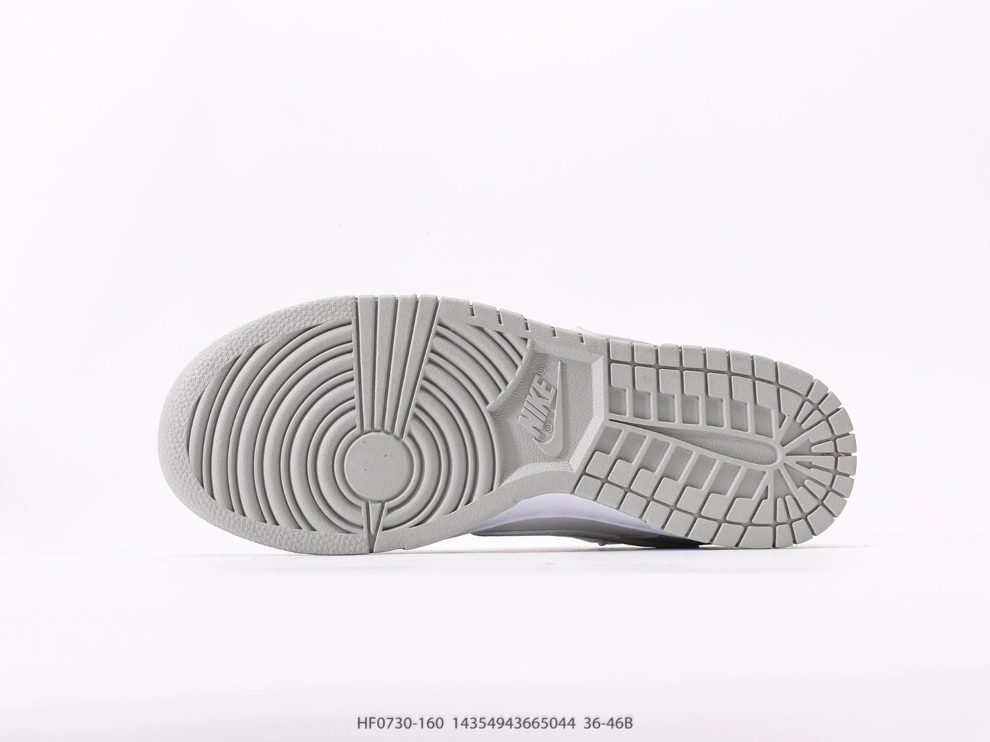 Nike Dunk Low Grey White Leather Sneakers HF0730-160