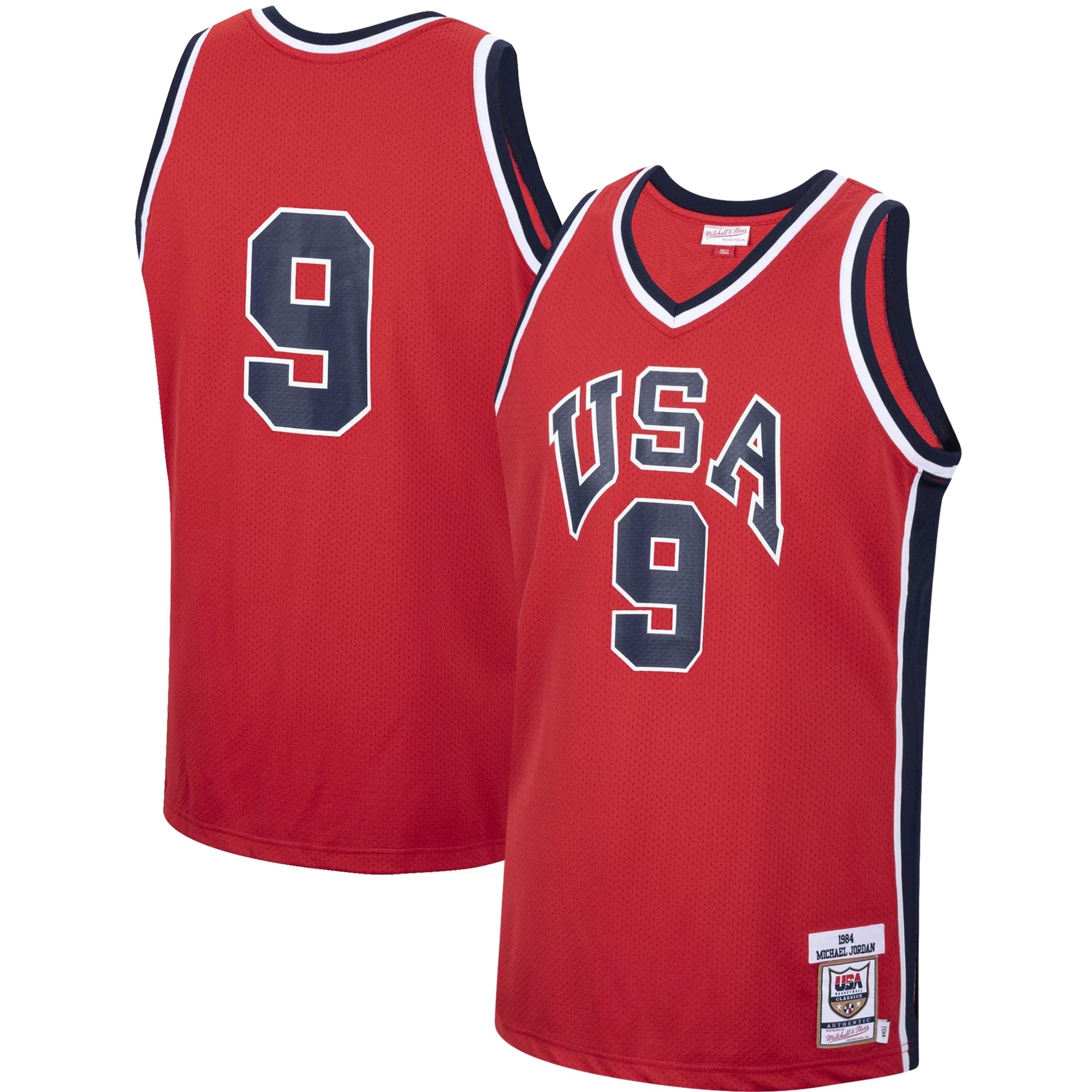 Hunk Wear - Michael Jordan USA Basketball Mitchell & Ness 1984 Authentic Jersey - Red