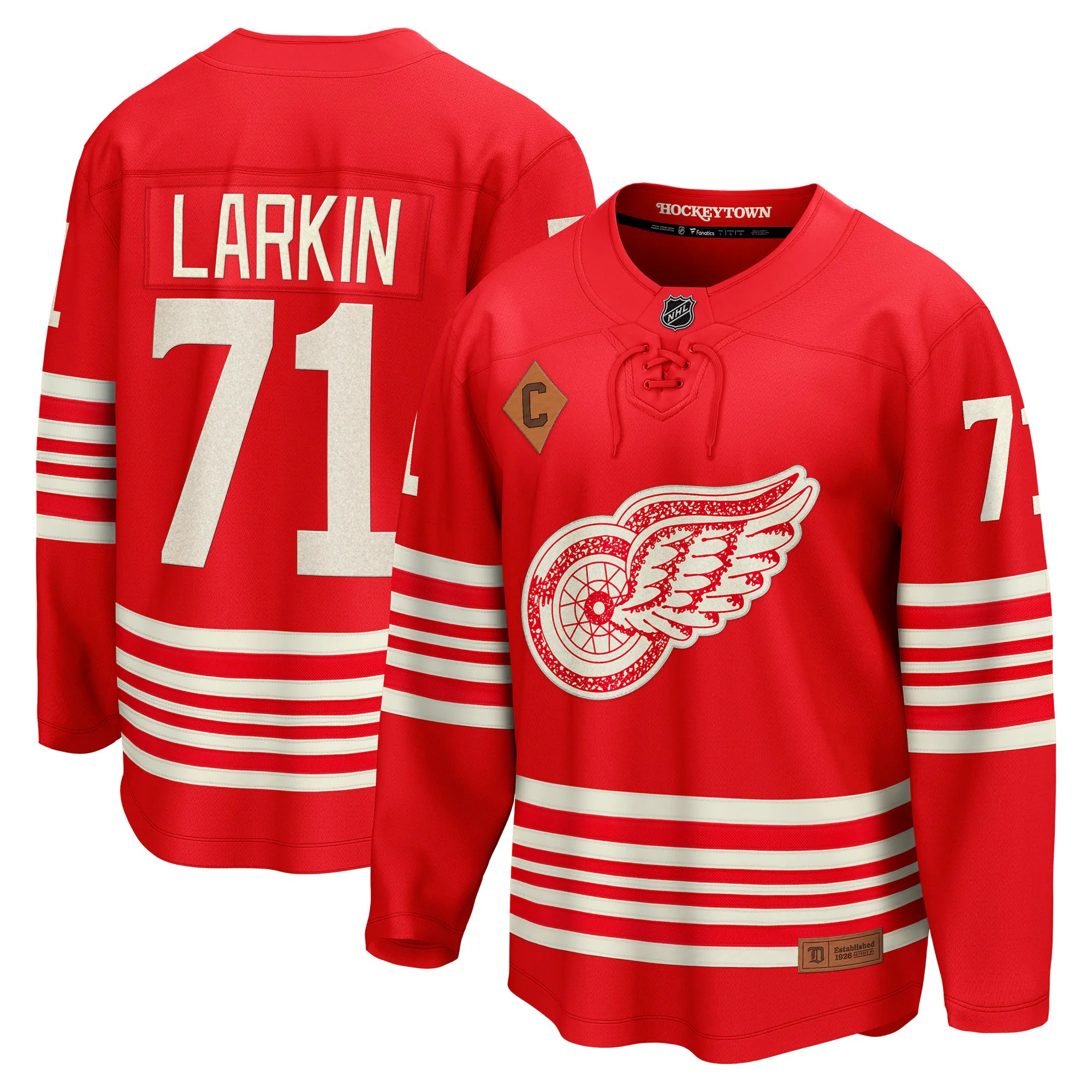 Hunk Wear - Dylan Larkin Detroit Red Wings Fanatics Centennial Breakaway Player Jersey - Red