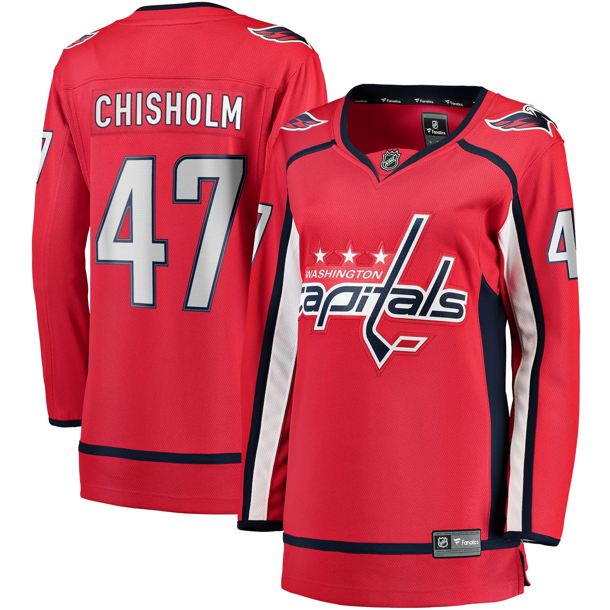 Hunk Wear - Declan Chisholm Washington Capitals Fanatics Women's Home Breakaway Jersey - Red