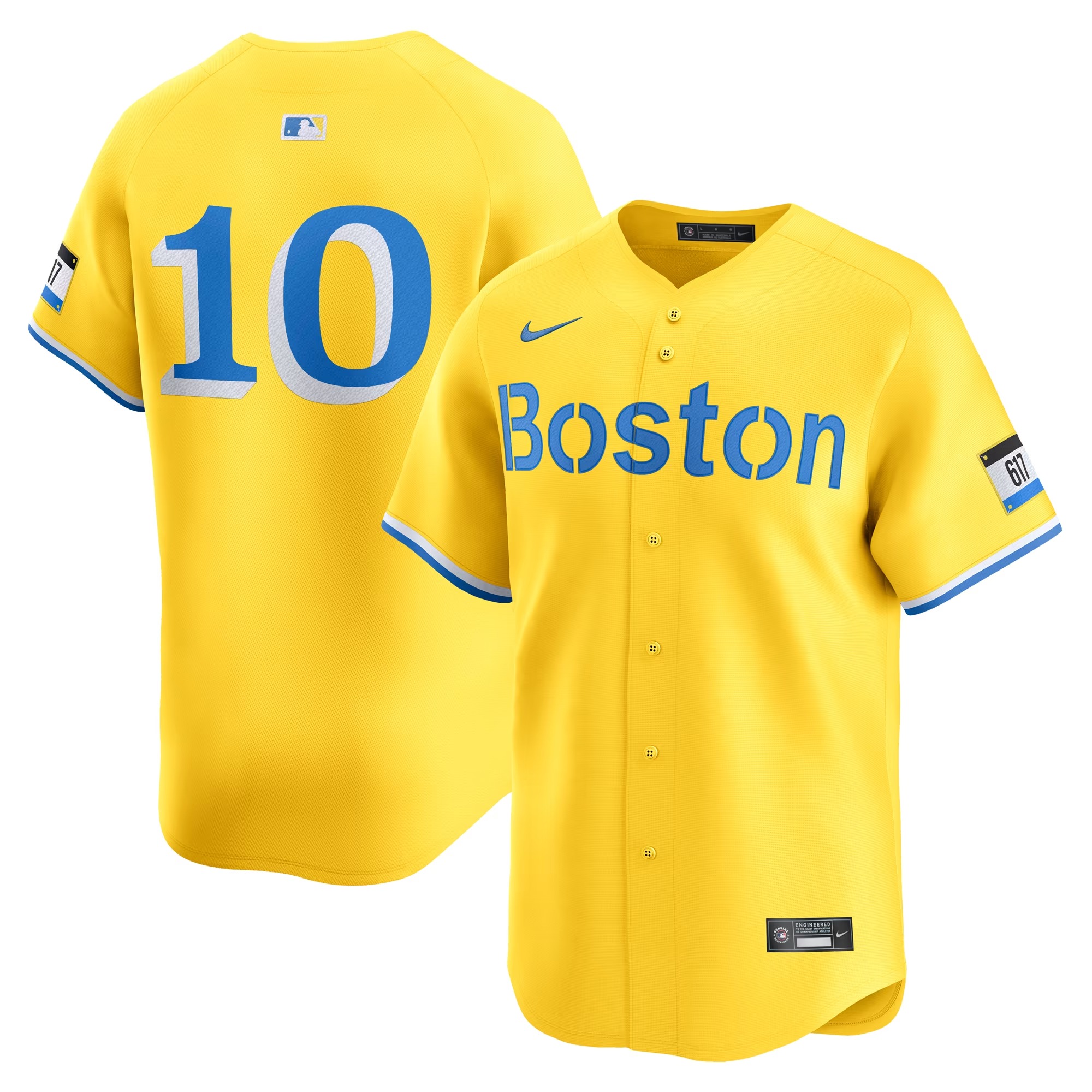 Hunk Wear - Trevor Story Boston Red Sox Nike City Connect Limited Player Jersey - Gold