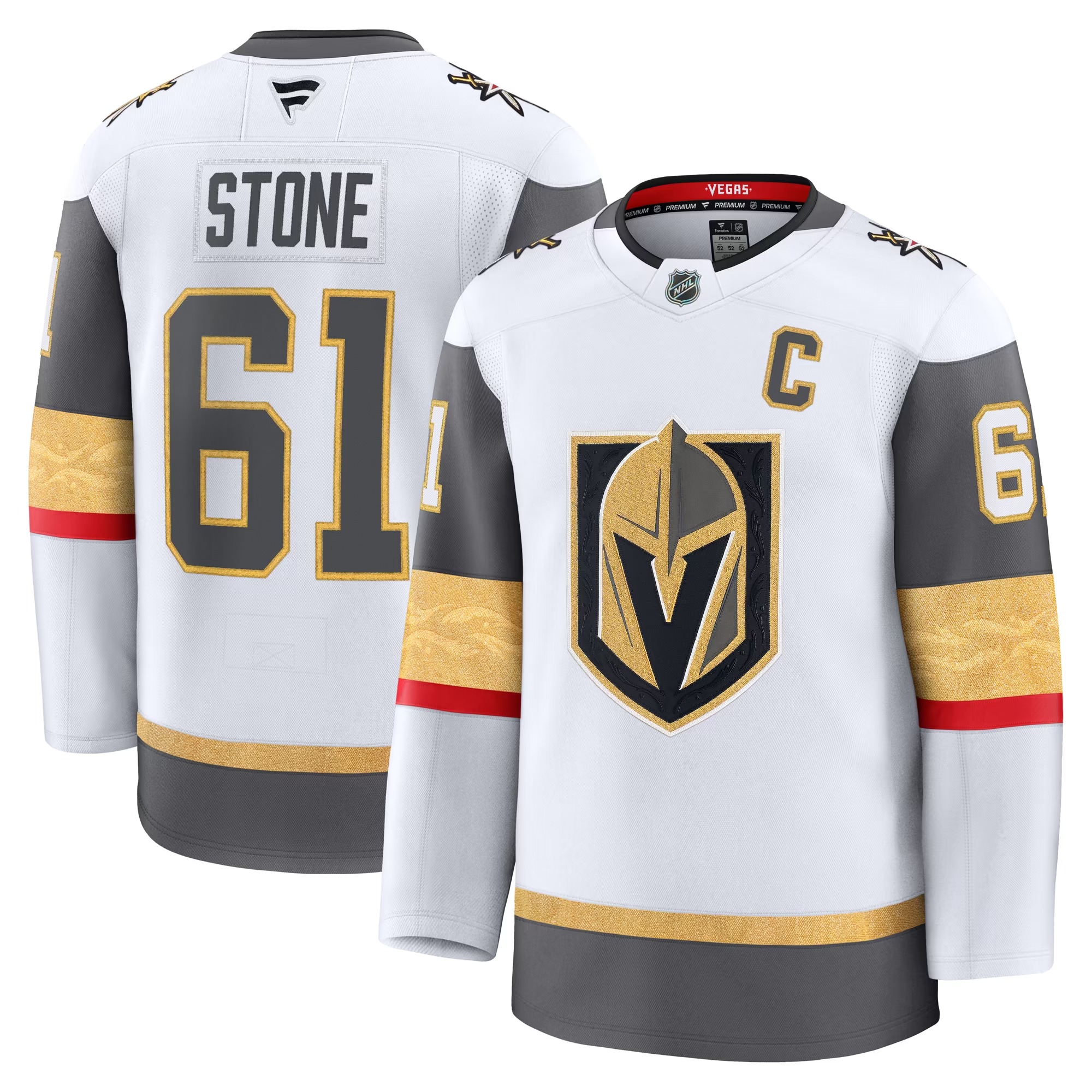 Hunk Wear - Mark Stone Vegas Golden Knights Fanatics Away Premium Jersey - White