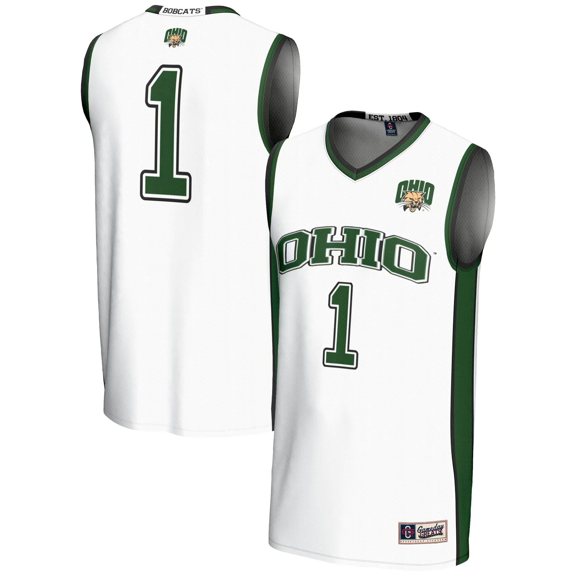 Hunk Wear - #1 Ohio Bobcats GameDay Greats Lightweight Basketball Jersey - White