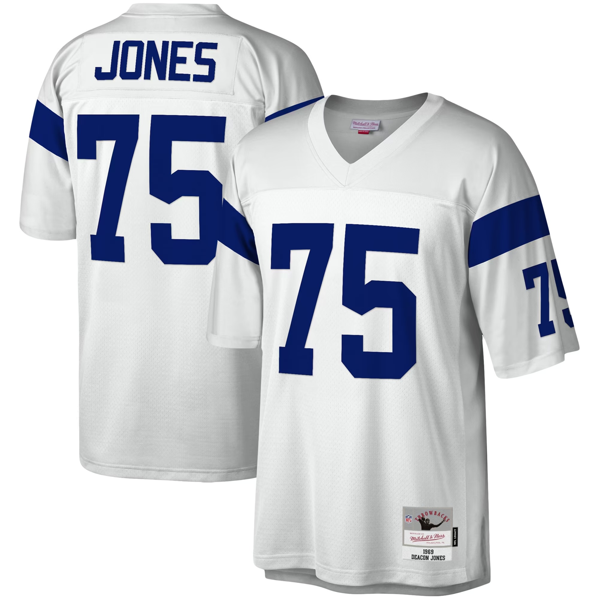 Hunk Wear - Deacon Jones Los Angeles Rams Mitchell & Ness Legacy Replica Jersey - White