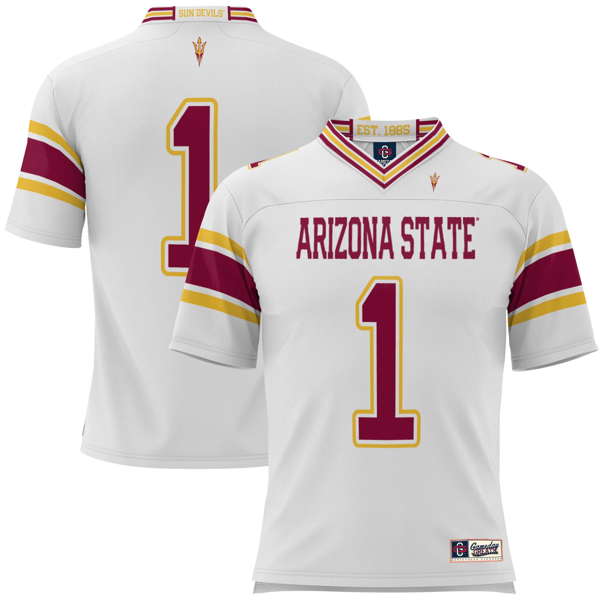 Hunk Wear - #1 Arizona State Sun Devils GameDay Greats Football Jersey - White