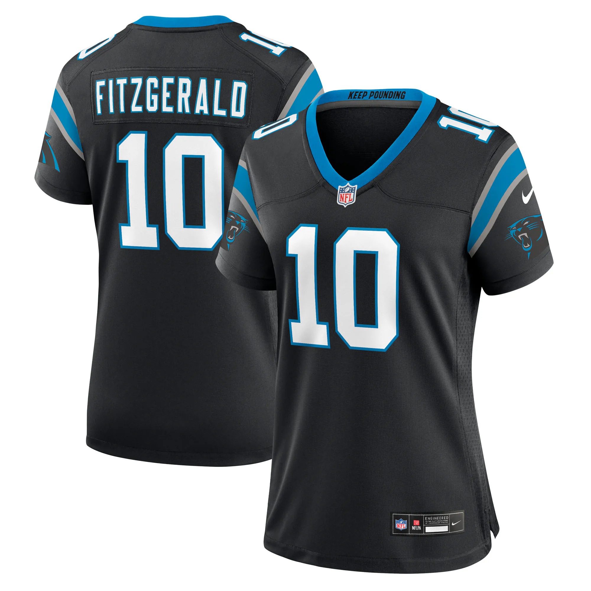 Hunk Wear - Ryan Fitzgerald Carolina Panthers Nike Women's Team Game Jersey - Black