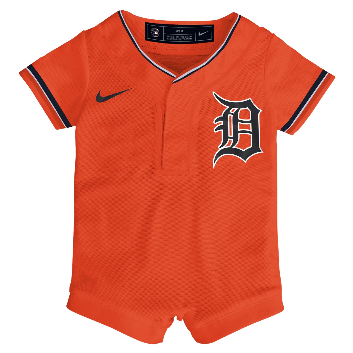 Hunk Wear - Detroit Tigers Nike Newborn Alternate Replica Romper Jersey - Orange