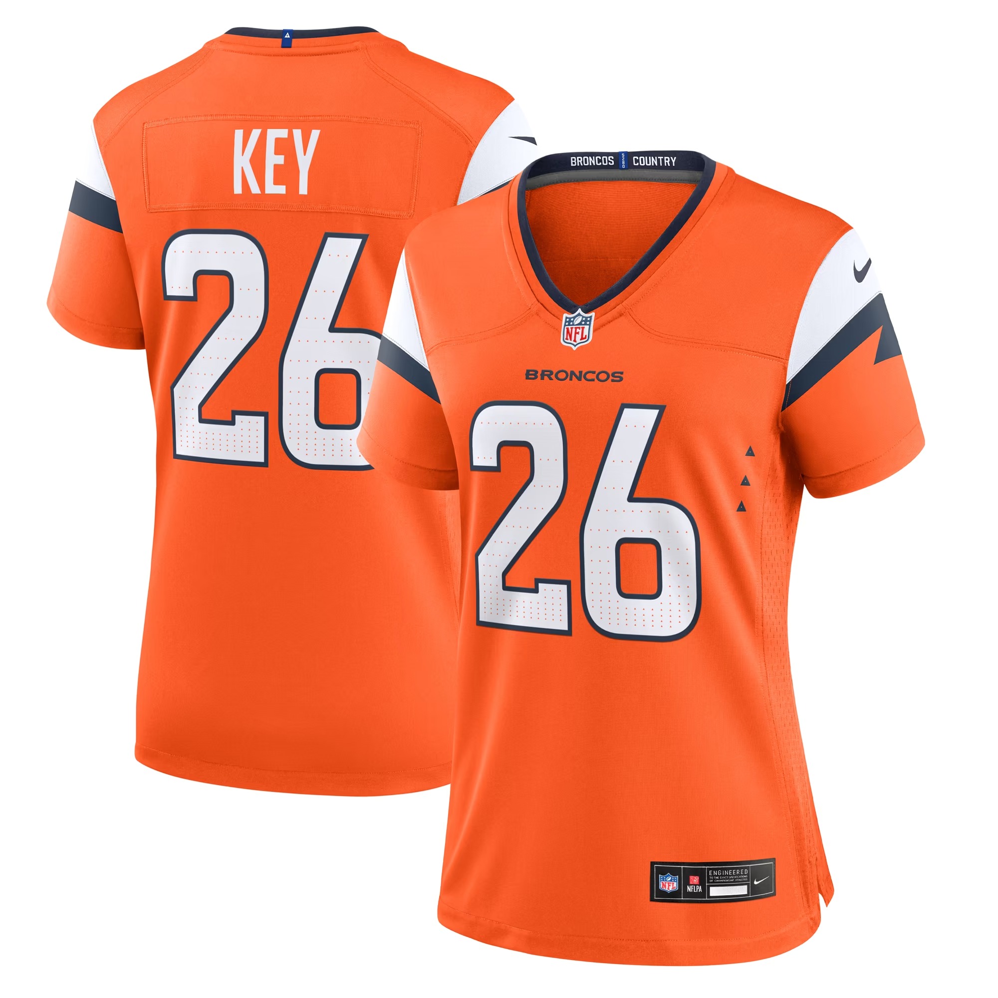 Hunk Wear - Devon Key Denver Broncos Nike Women's Team Game Jersey - Orange