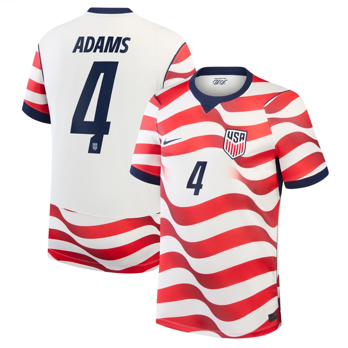 Hunk Wear - Tyler Adams USMNT Nike 2026 Home Stadium Replica Jersey - White