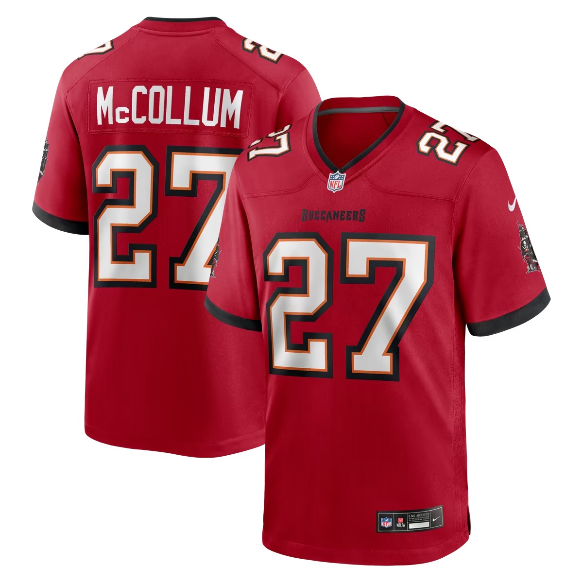 Hunk Wear - Zyon McCollum Tampa Bay Buccaneers Nike Game Player Jersey - Red