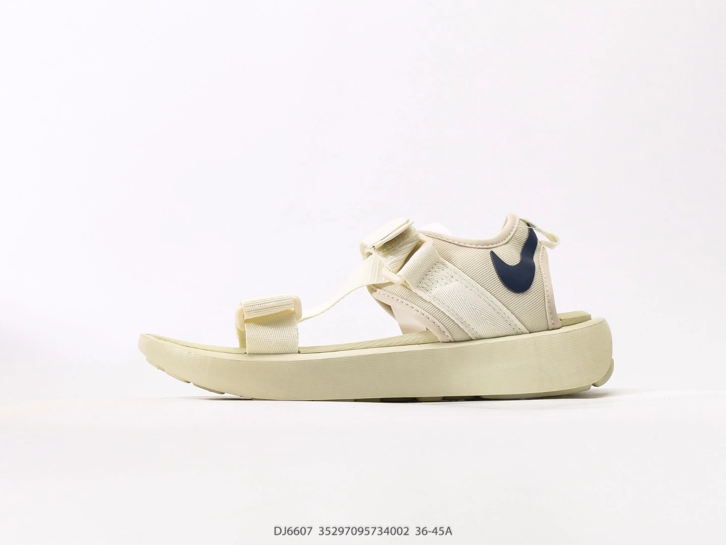 Nike Sport Sandals Cream Textile Adjustable Strap DJ6605