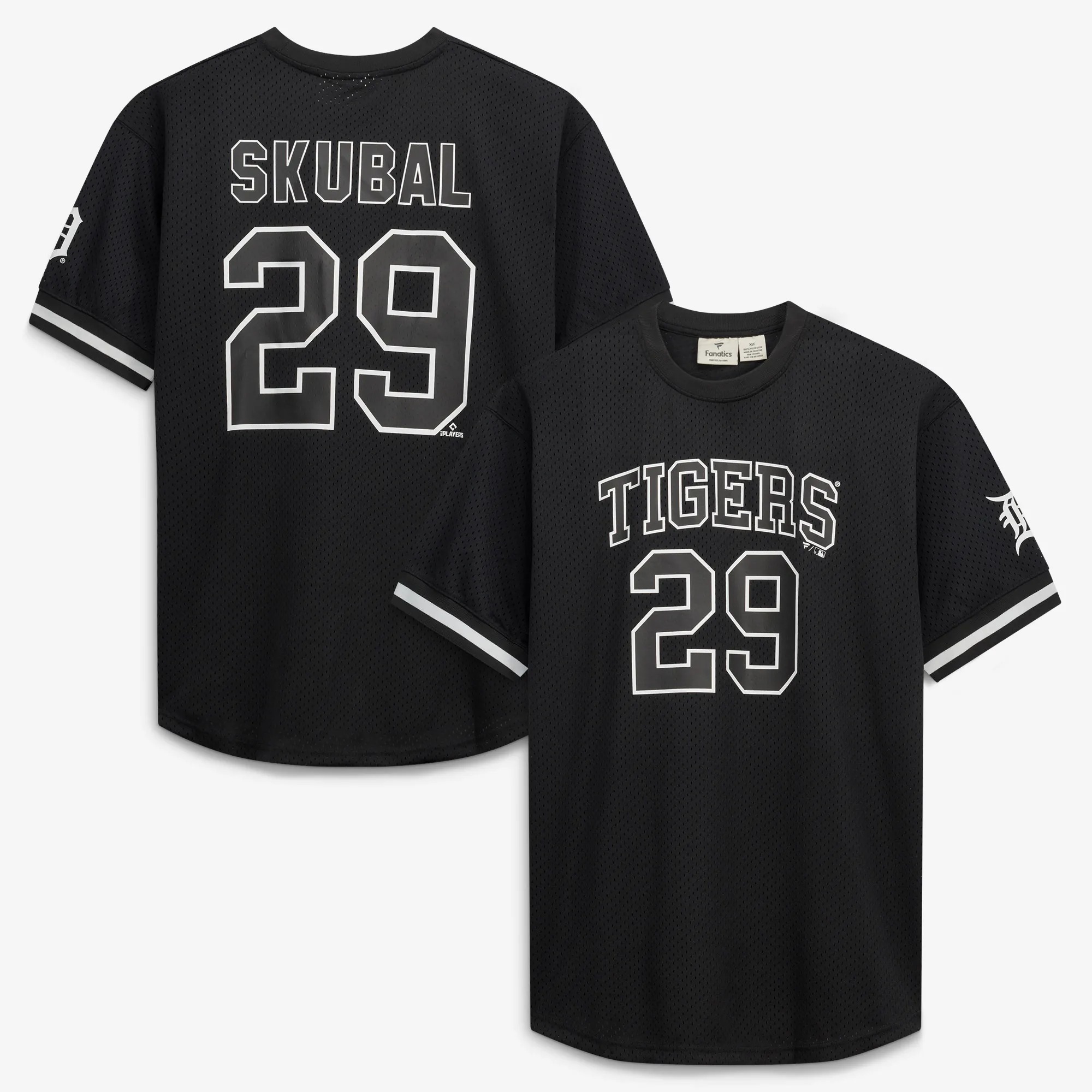 Hunk Wear - Tarik Skubal Detroit Tigers Fanatics Big & Tall Heavyweight Mesh Jersey - Black_White
