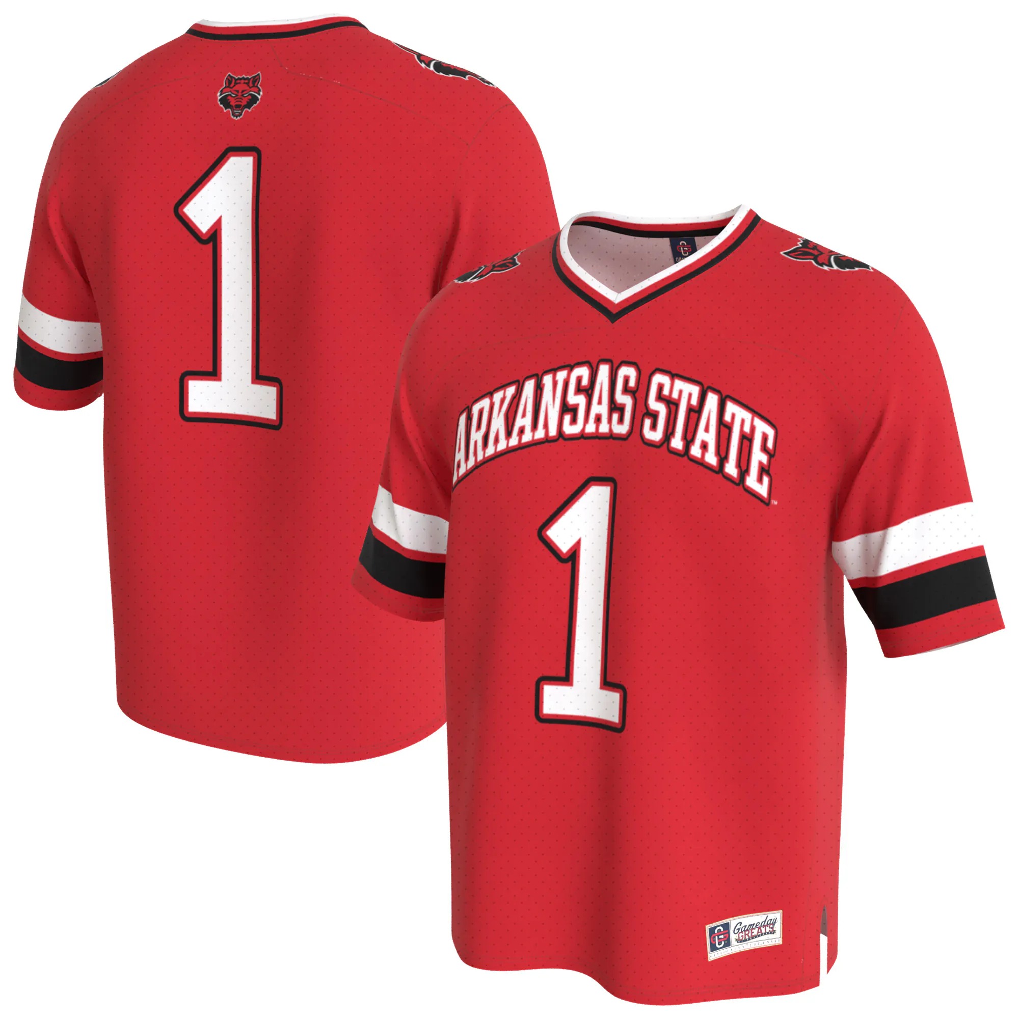 Hunk Wear - Arkansas State Red Wolves GameDay Greats Unisex Lightweight Collegiate Football Fashion Jersey - Scarlet