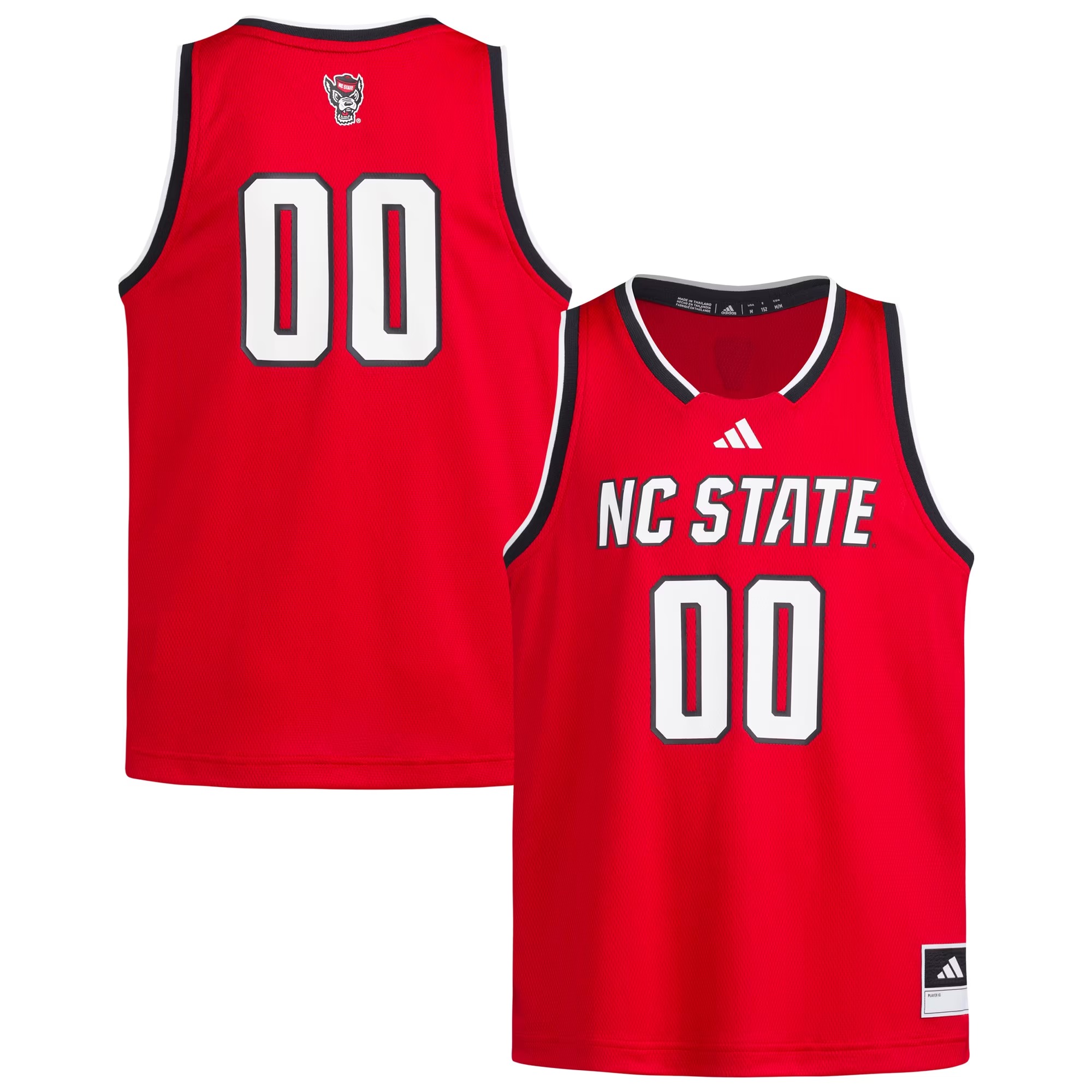 Hunk Wear - #00 NC State Wolfpack adidas Youth Swingman Jersey - Red