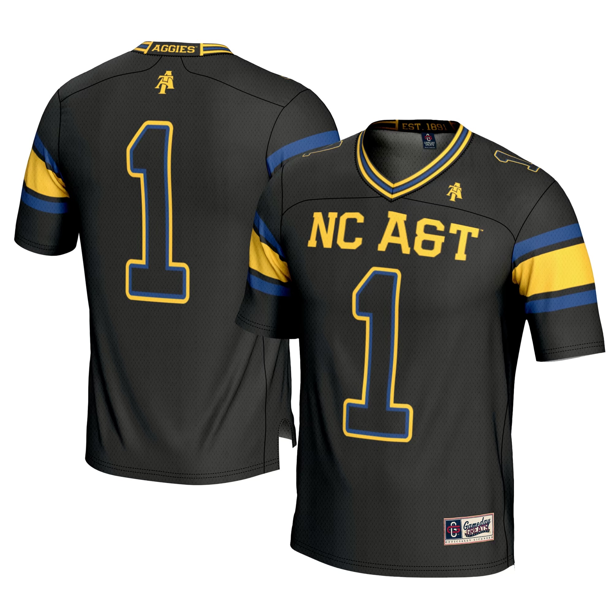 Hunk Wear - #1 North Carolina A&T Aggies GameDay Greats Youth Football Jersey - Black