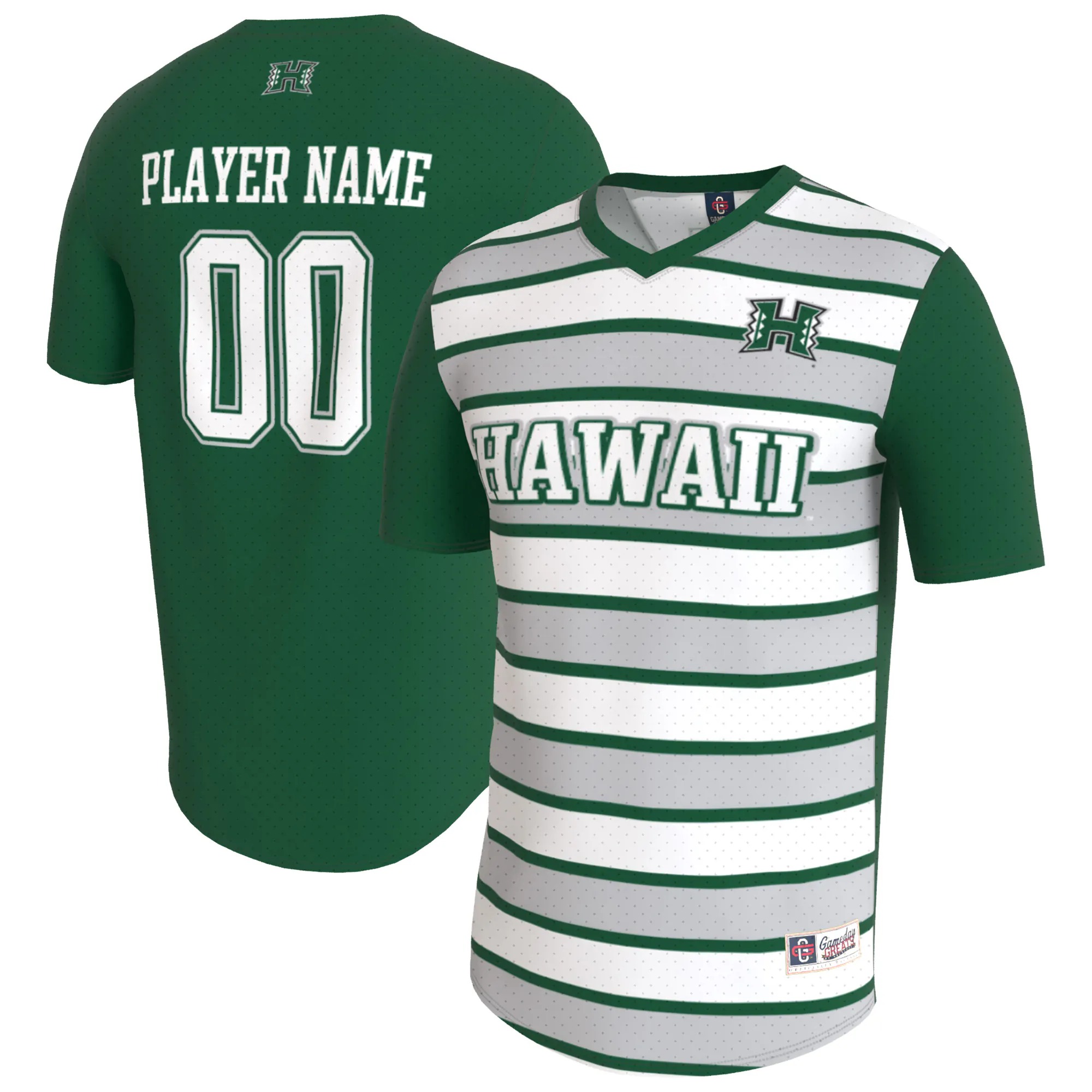 Hunk Wear - Hawaii Rainbow Warriors GameDay Greats Youth NIL Pick-A-Player Collegiate Women's Soccer Lightweight Fashion Jersey - Green