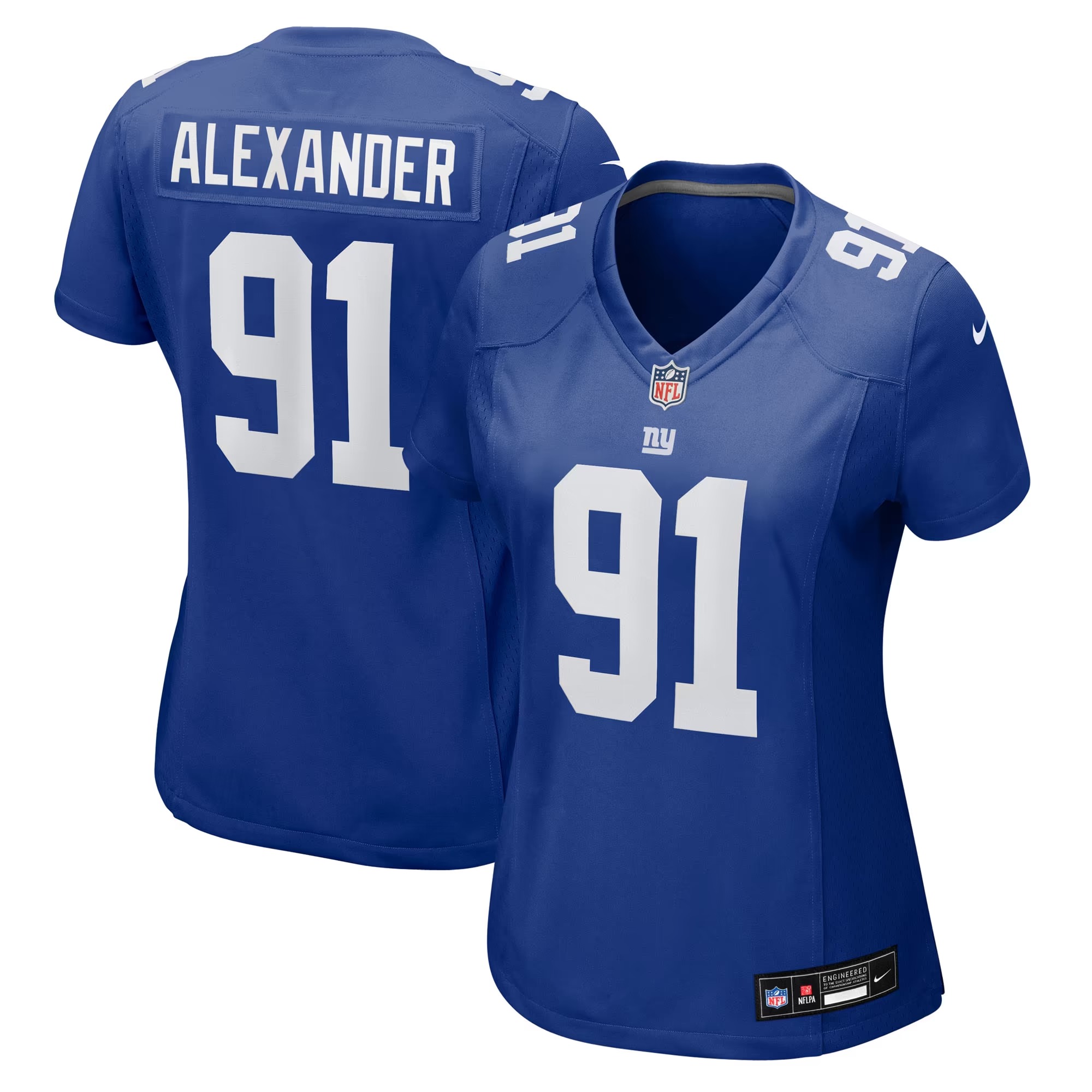 Hunk Wear - Darius Alexander New York Giants Nike Women's Team Game Jersey - Royal