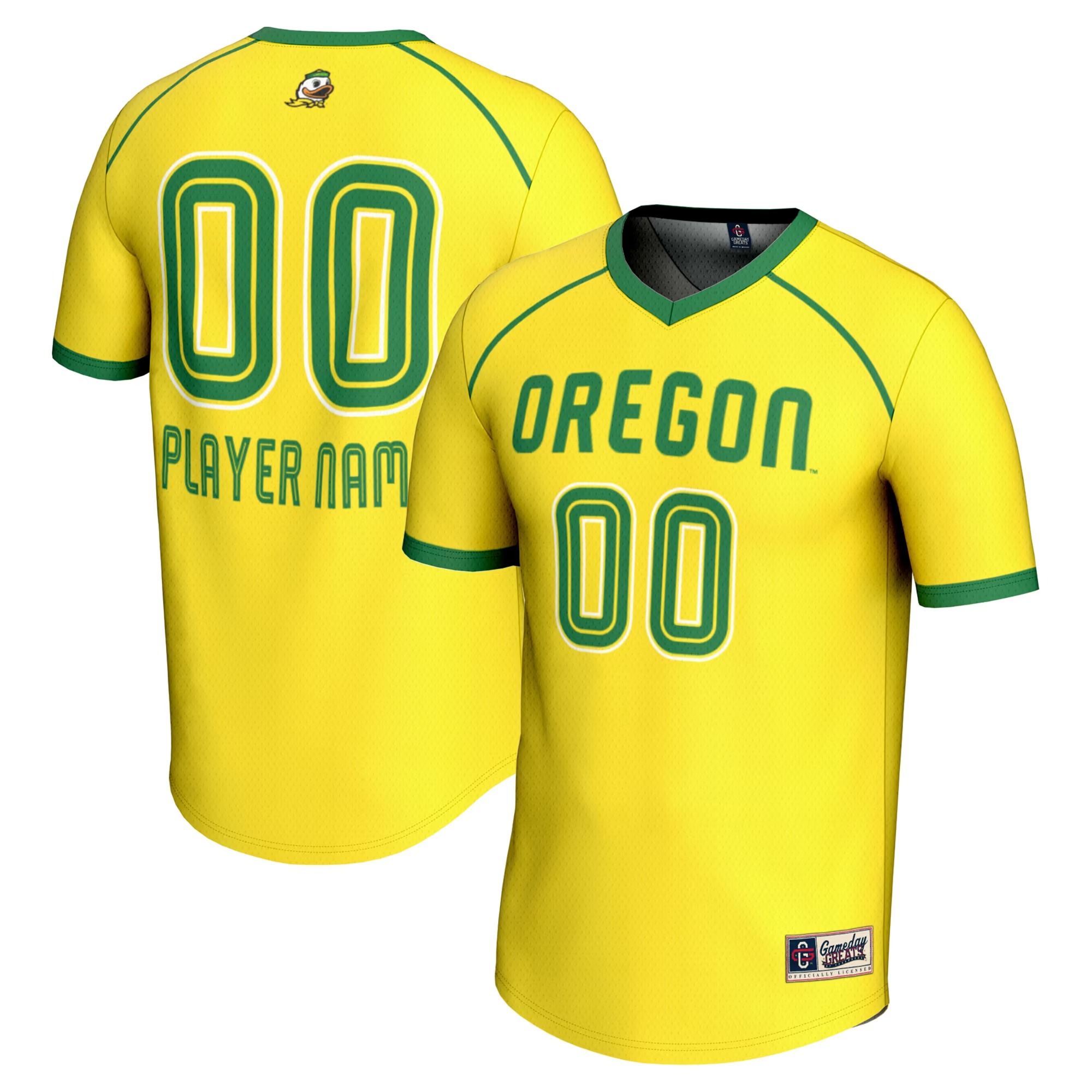 Hunk Wear - Oregon Ducks GameDay Greats Youth Women's Lacrosse NIL Lightweight Jersey - Yellow