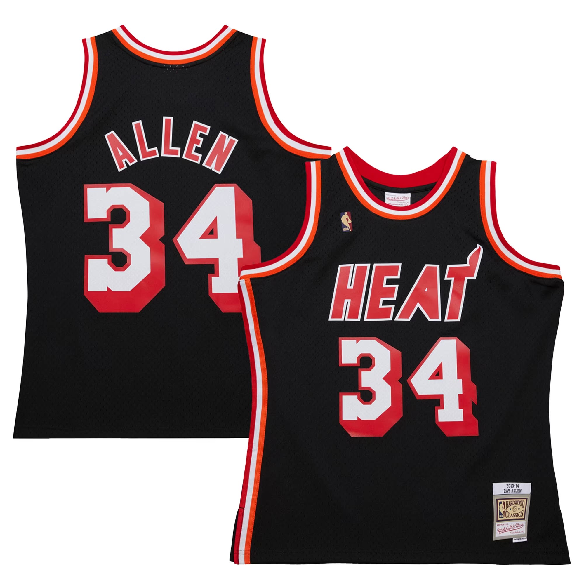 Hunk Wear - Ray Allen Miami Heat Mitchell & Ness 2013_14 Hardwood Classics Swingman Jersey - Black