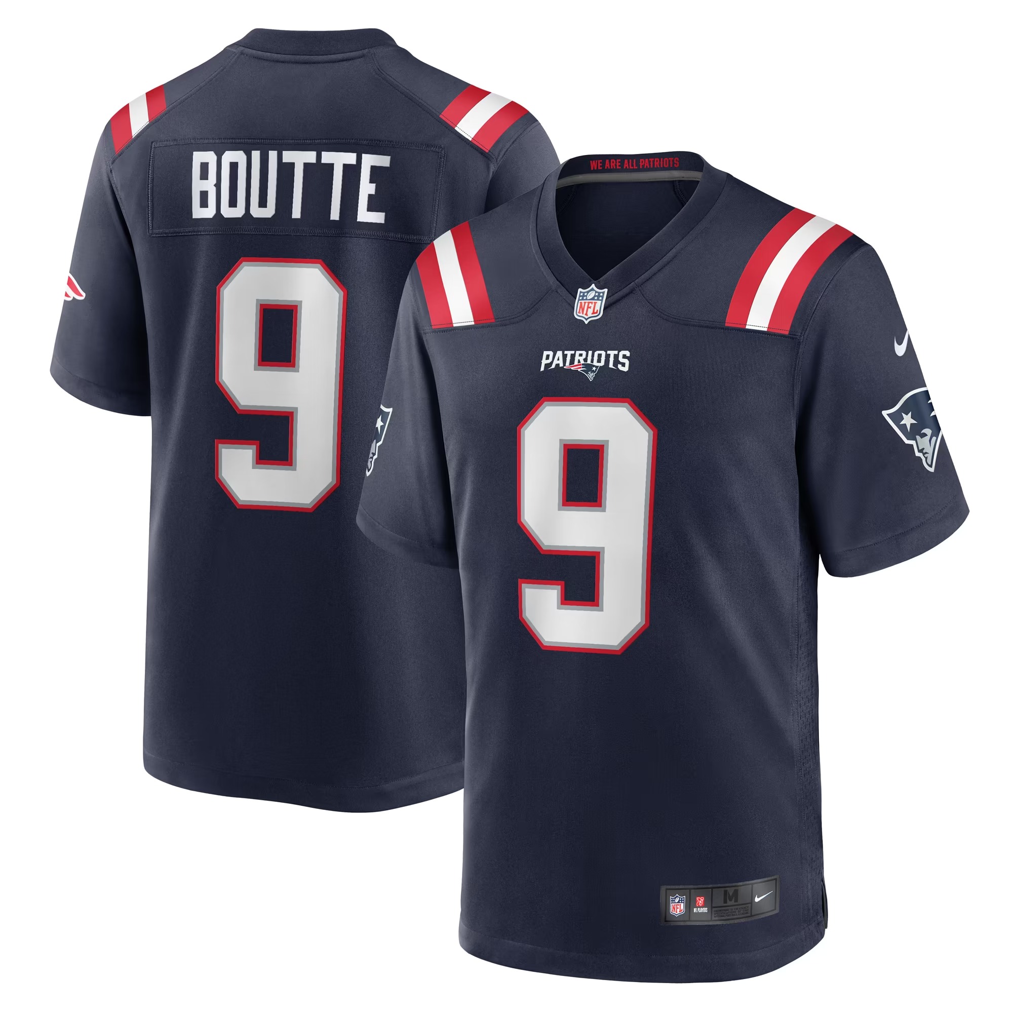Hunk Wear - Kayshon Boutte New England Patriots Nike Game Jersey - Navy