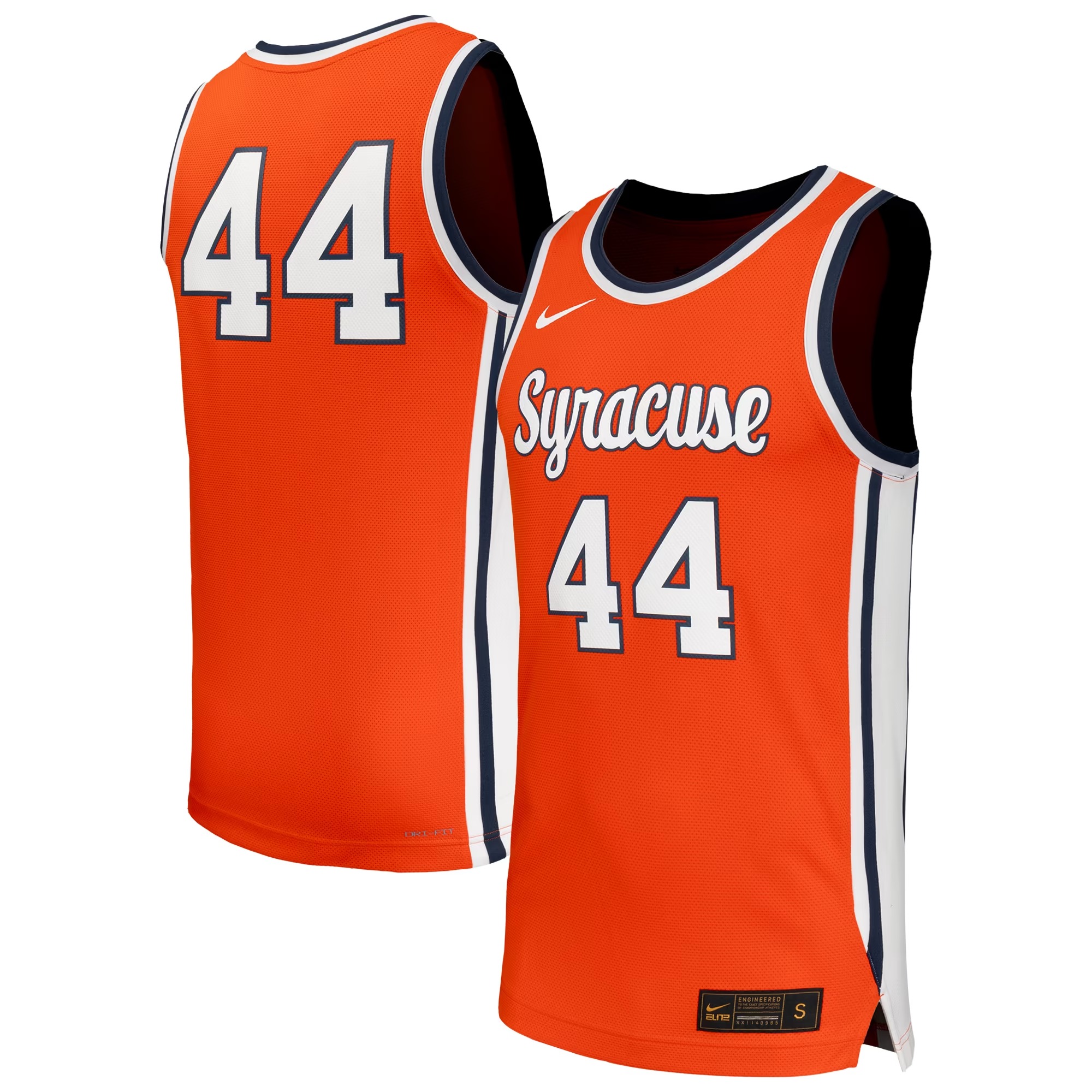 Hunk Wear - #44 Syracuse Orange Nike Replica Basketball Jersey - Orange