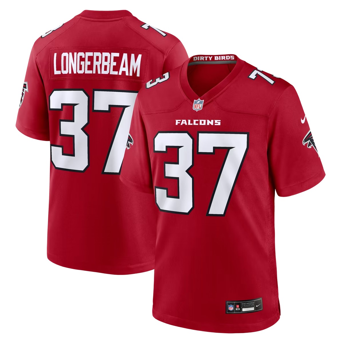 Hunk Wear - Robert Longerbeam Atlanta Falcons Nike Team Game Jersey - Red