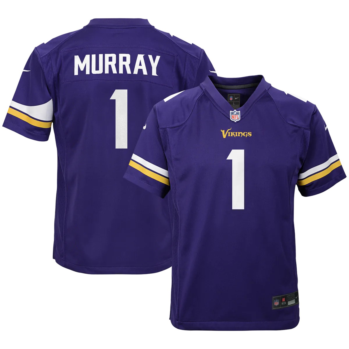 Hunk Wear - Kyler Murray Minnesota Vikings Nike Youth Game Jersey - Purple
