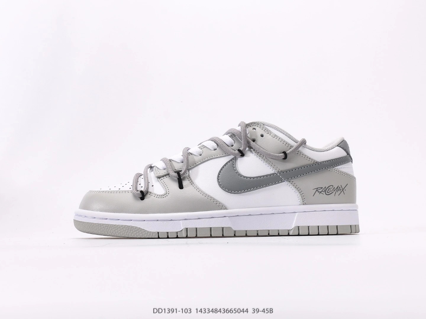 Nike Dunk Low Grey White Leather Sneakers DD1391-103