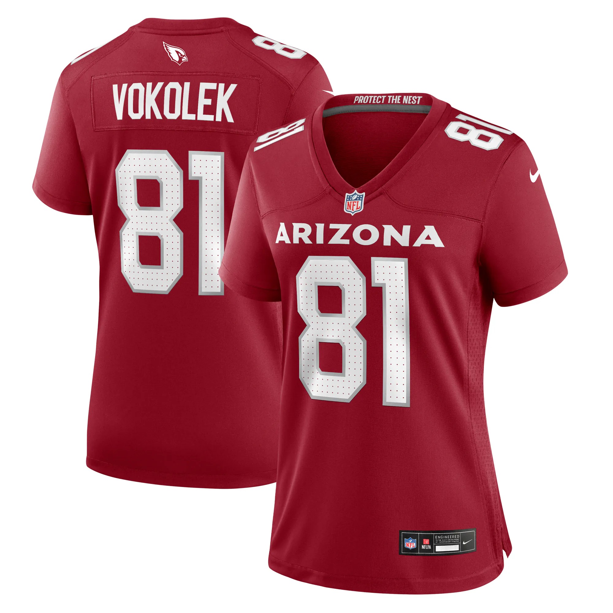 Hunk Wear - Travis Vokolek Arizona Cardinals Nike Women's Game Jersey - Cardinal